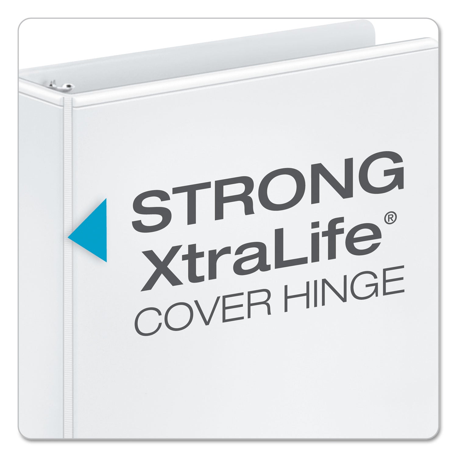 Cardinal® Performer ClearVue Slant-D Ring Binder, 3 Rings, 1.5" Capacity, 11 x 8.5, White