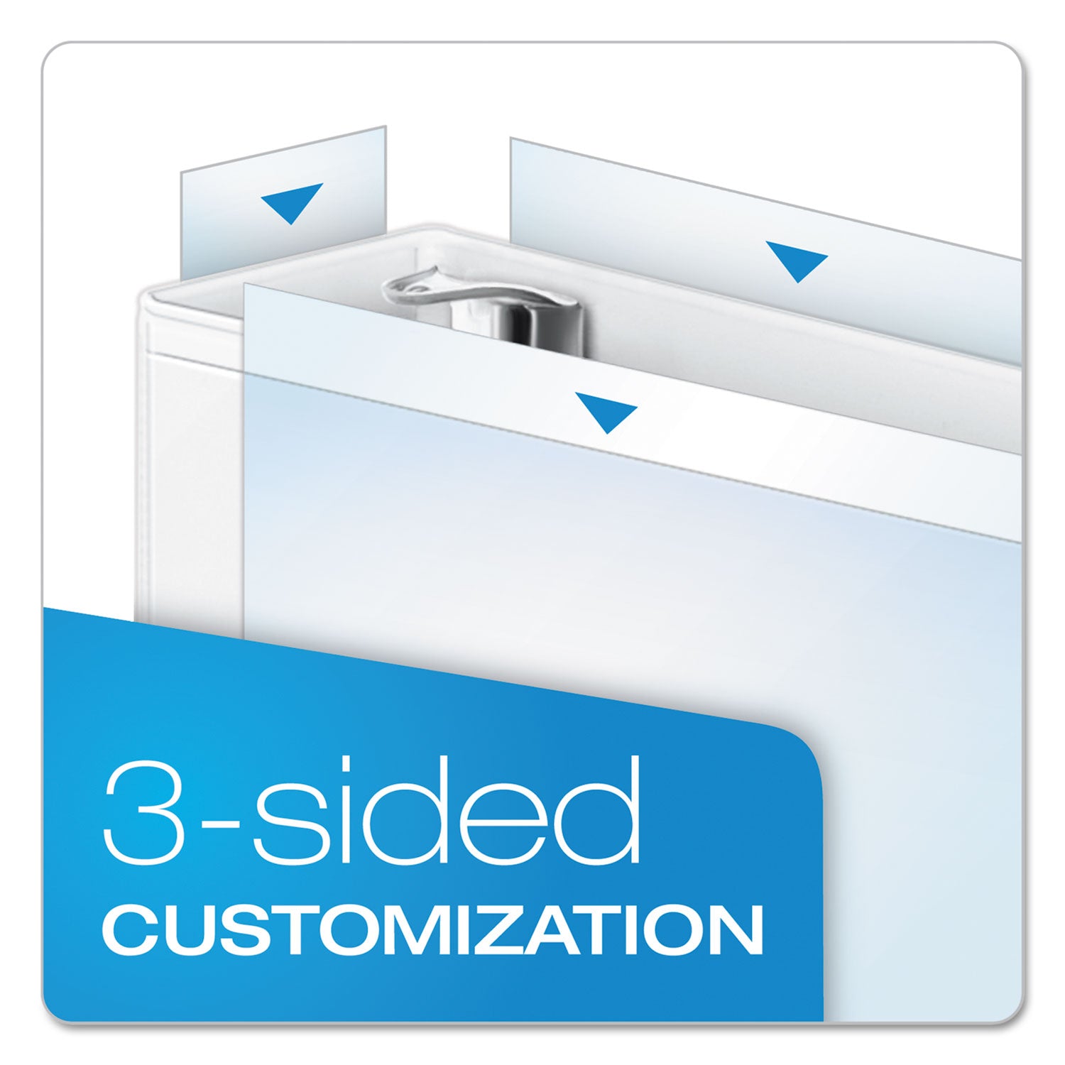 ExpressLoad ClearVue Locking D-Ring Binder, 3 Rings, 2" Capacity, 11 x 8.5, White Cardinal® Flipcost