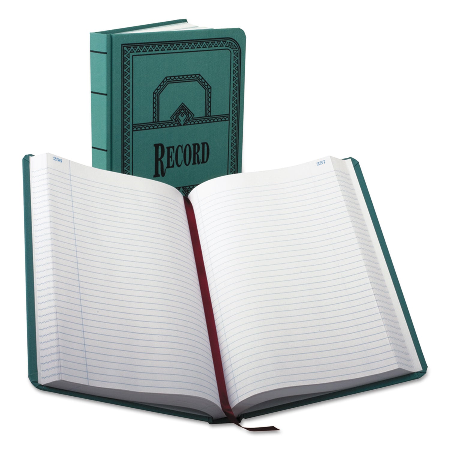 Account Record Book, Record-Style Rule, Blue Cover, 11.75 x 7.25 Sheets, 500 Sheets/Book