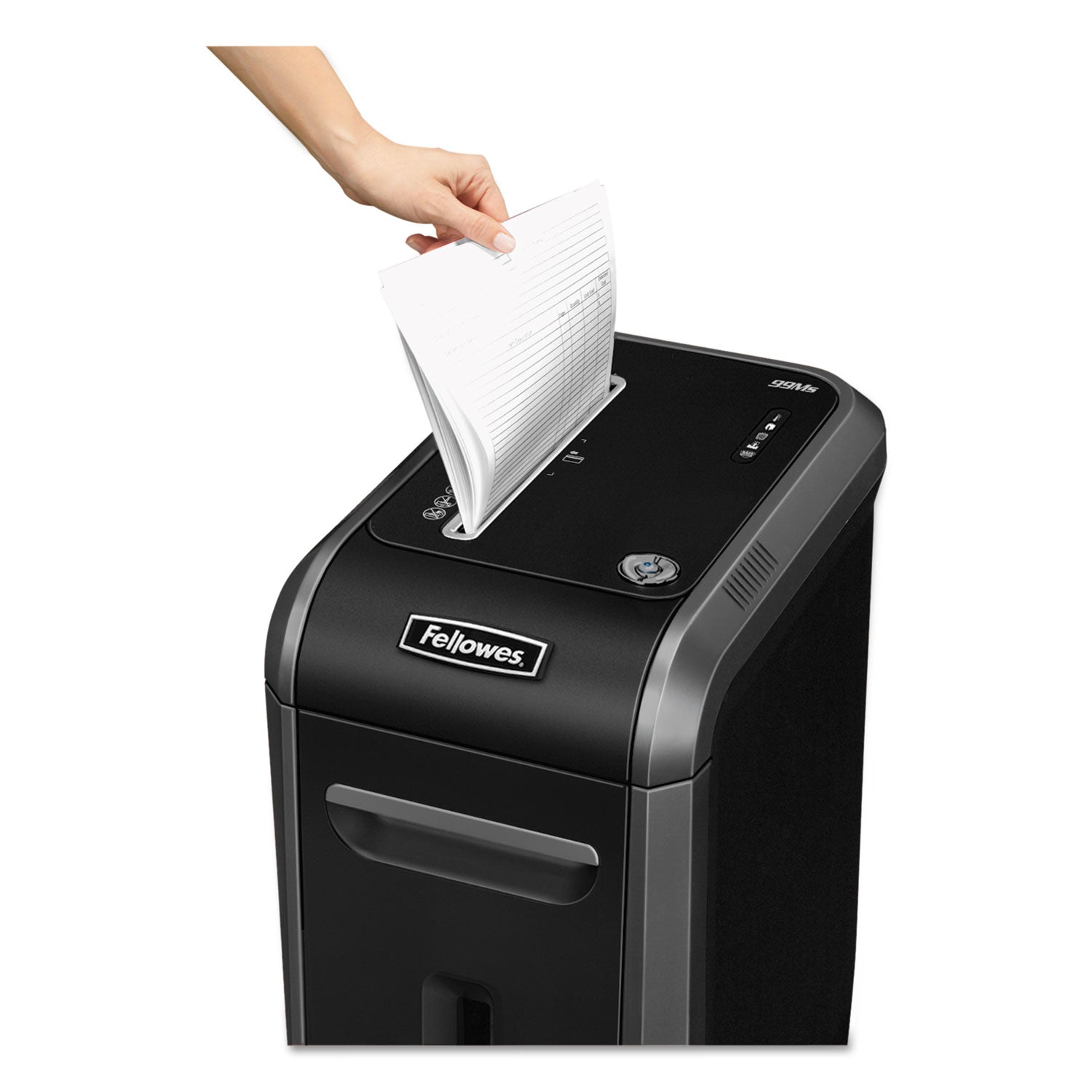 Fellowes® Powershred 99Ms Micro-Cut Shredder, 14 Manual Sheet Capacity