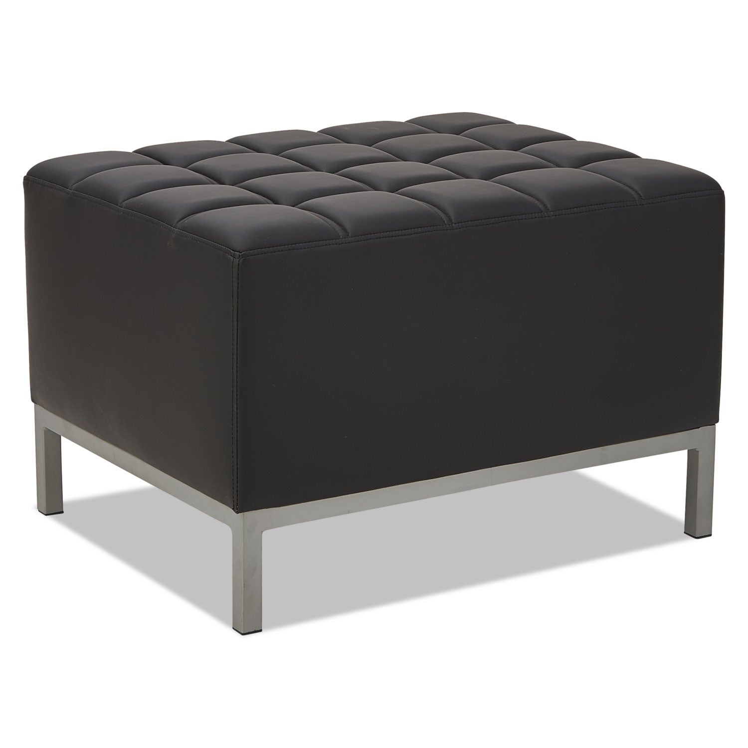 Alera QUB Series Ottoman, 26.38w x 21.5d x 17.5h, Black