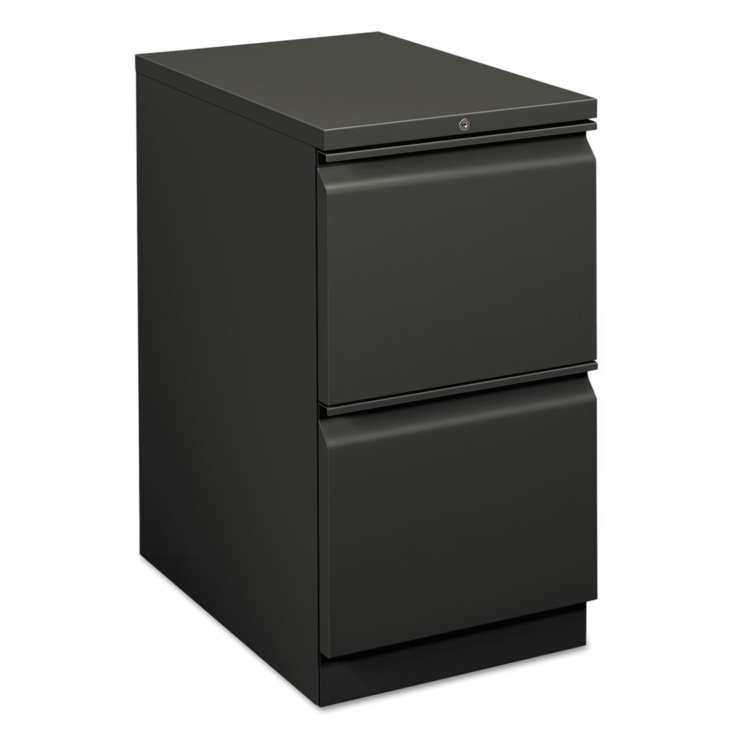 HON® Brigade Mobile Pedestal, Left or Right, 2 Letter-Size File Drawers, Charcoal, 15" x 22.88" x 28"