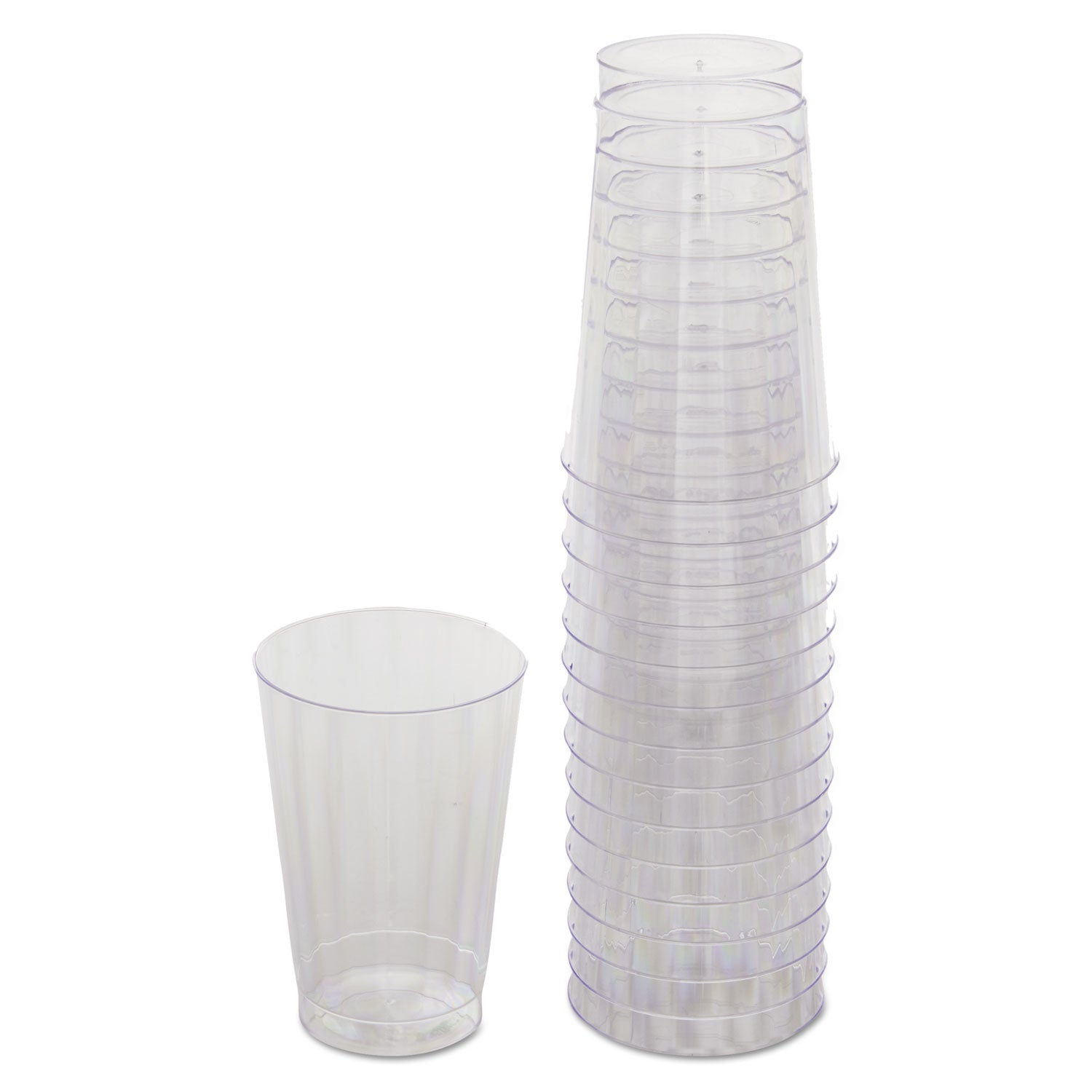 Classicware Tumblers, 12 oz, Plastic, Clear, Tall, 16/Bag, 15 Bags/Carton