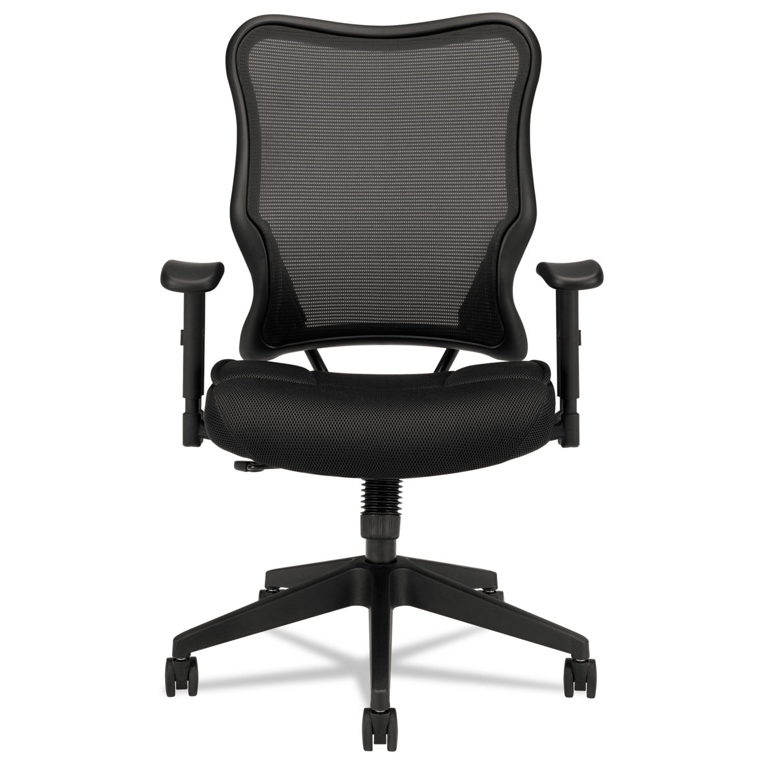 HON® VL702 Mesh High-Back Task Chair, Supports Up to 250 lb, 18.5" to 23.5" Seat Height, Black