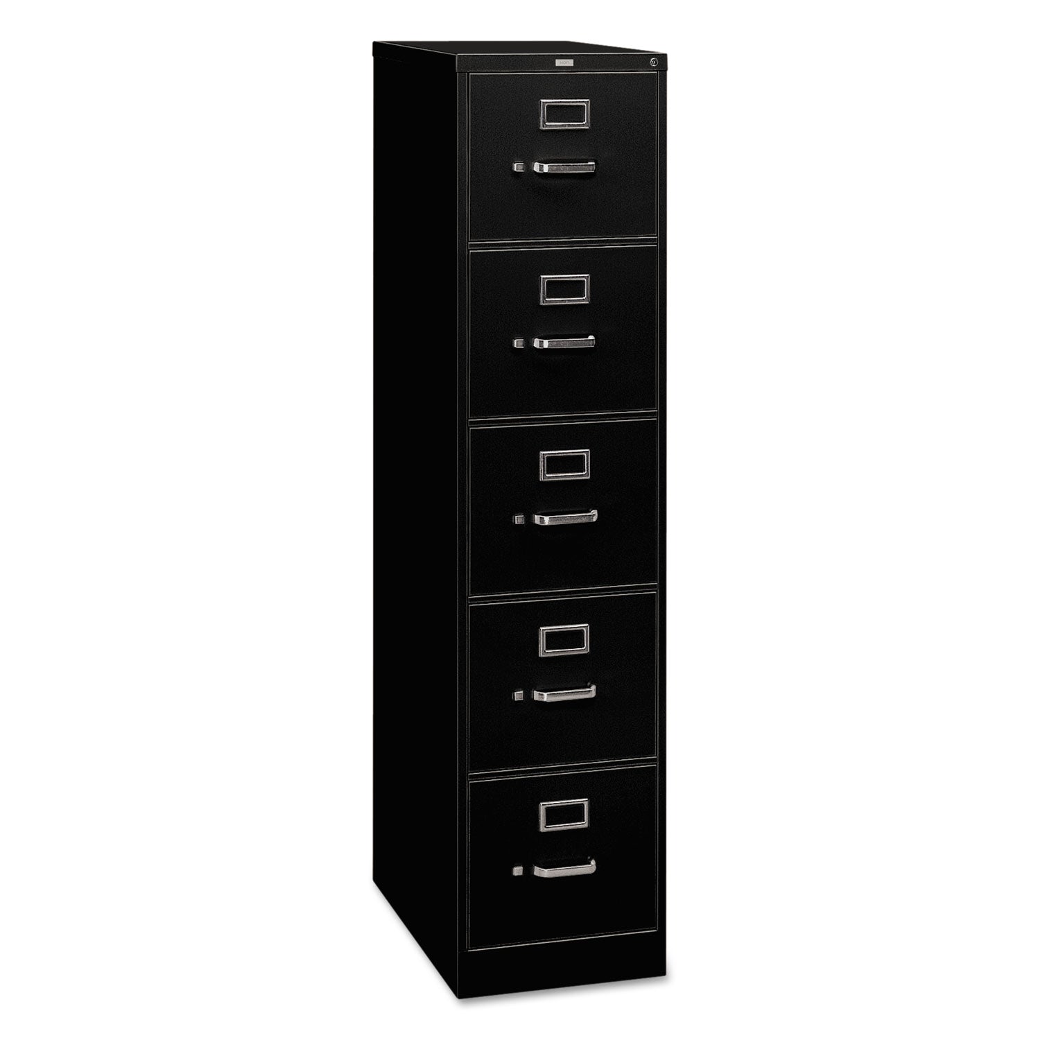 310 Series Vertical File, 5 Letter-Size File Drawers, Black, 15" x 26.5" x 60"