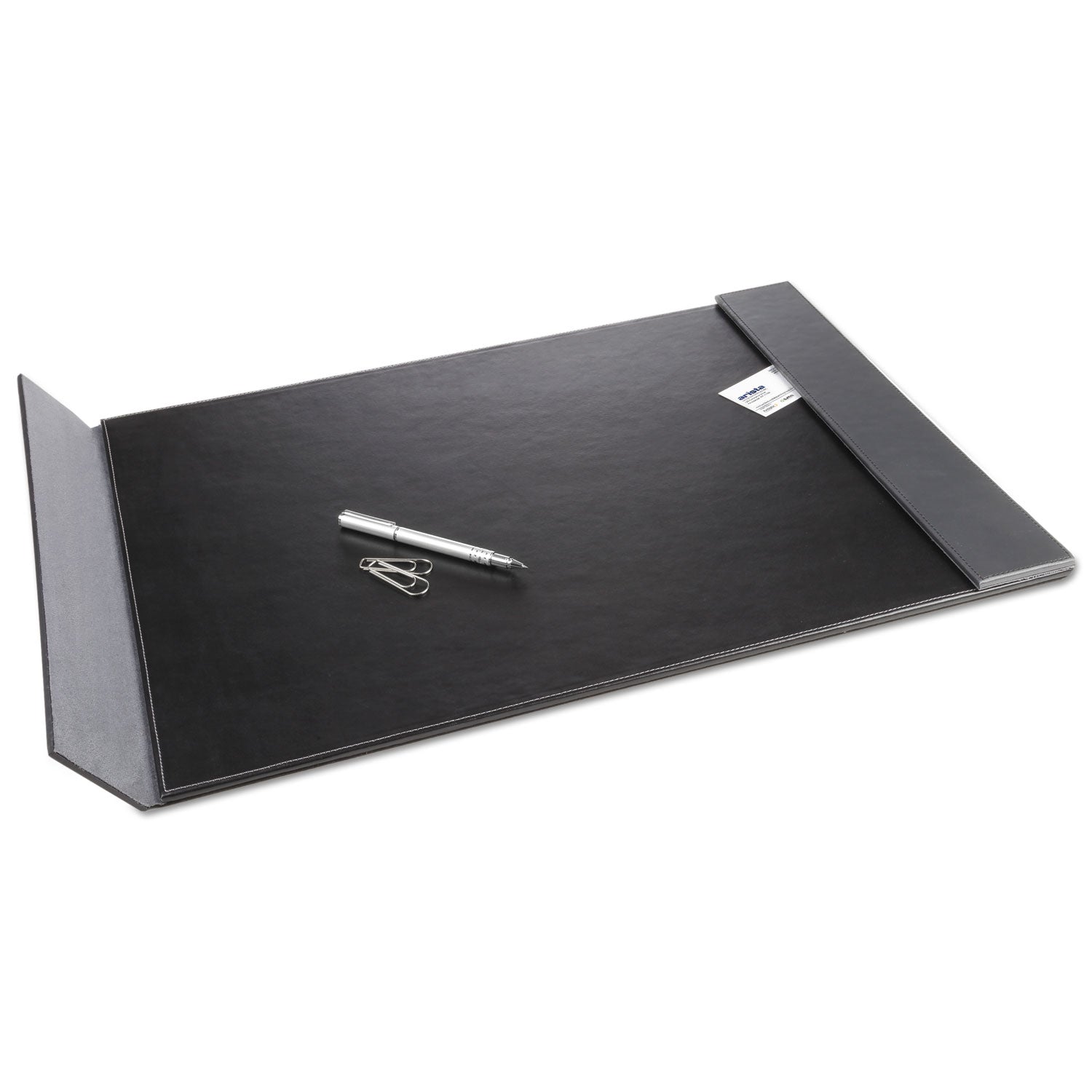 Artistic® Monticello Desk Pad, with Fold-Out Sides, 24 x 19, Black