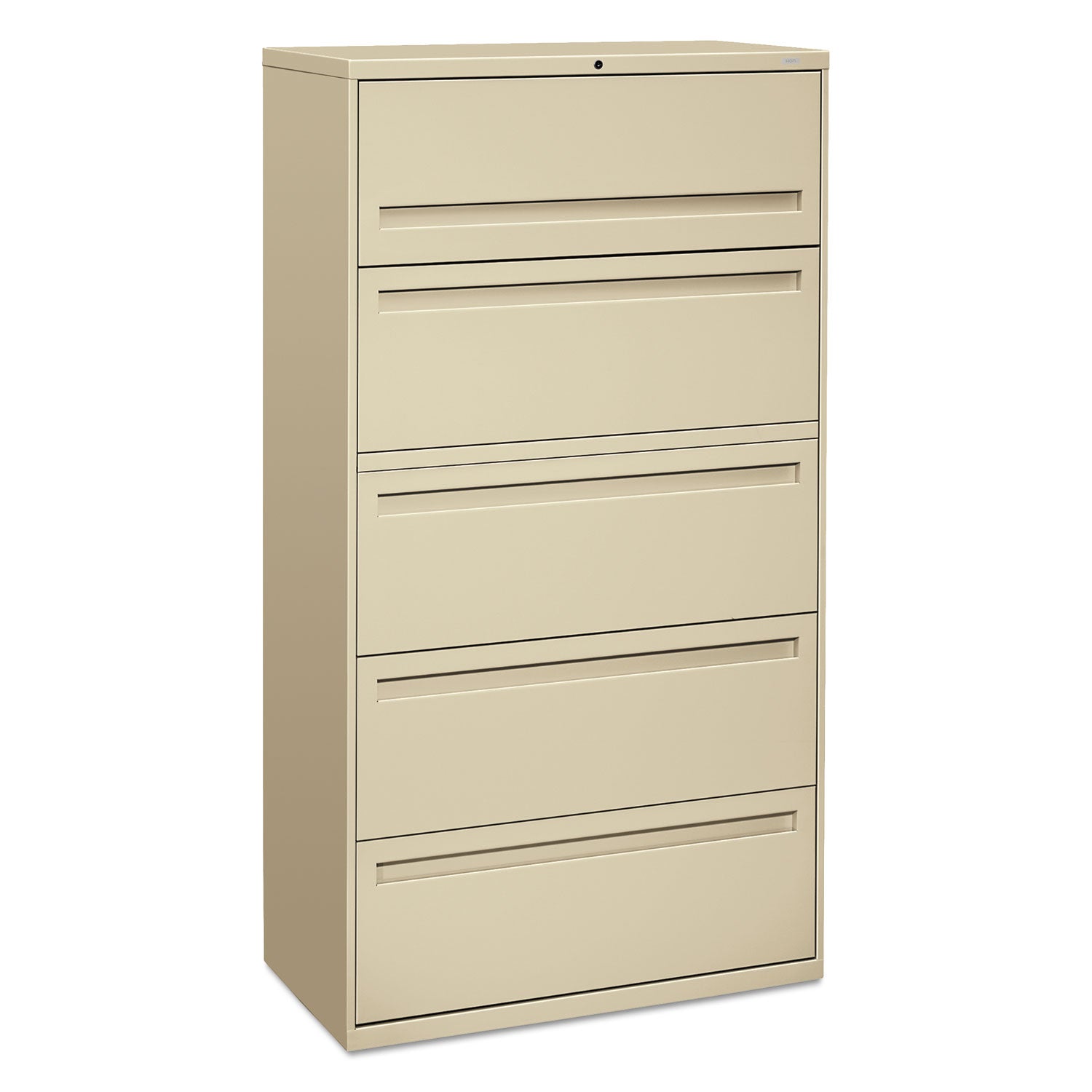 Brigade 700 Series Lateral File, 4 Legal/Letter-Size File Drawers, 1 File Shelf, 1 Post Shelf, Putty, 36