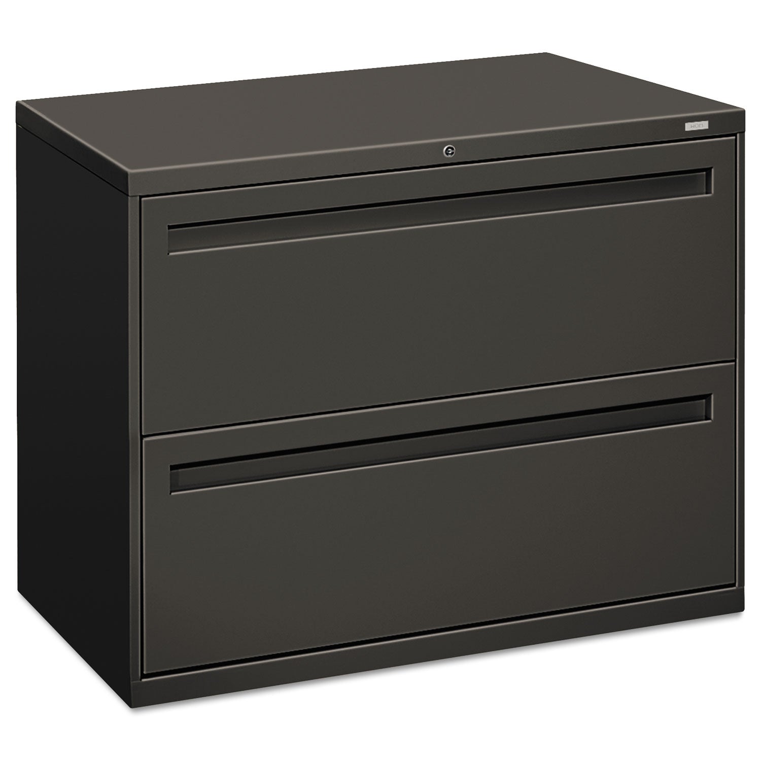 Brigade 700 Series Lateral File, 2 Legal/Letter-Size File Drawers, Charcoal, 36" x 18" x 28"