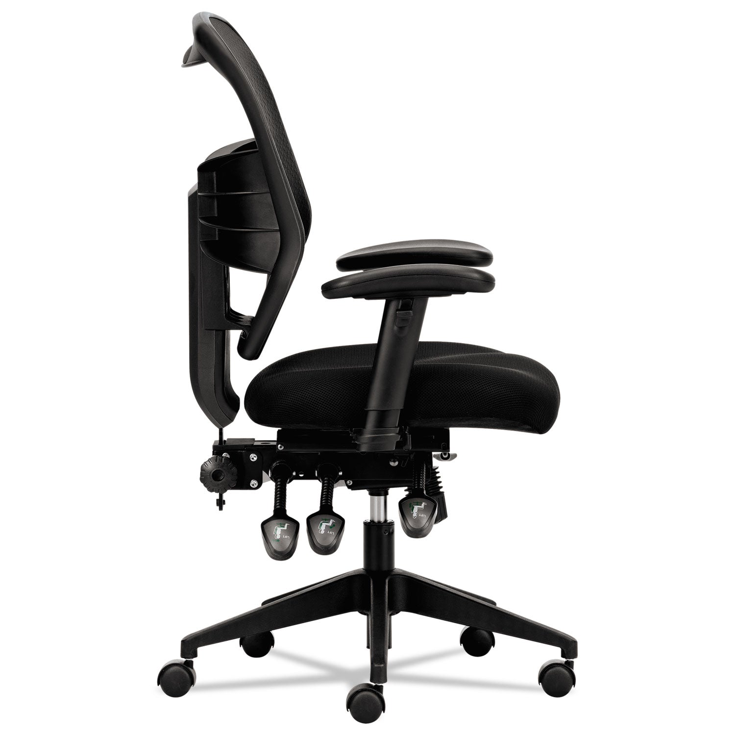 VL532 Mesh High-Back Task Chair, Supports Up to 250 lb, 17" to 20.5" Seat Height, Black