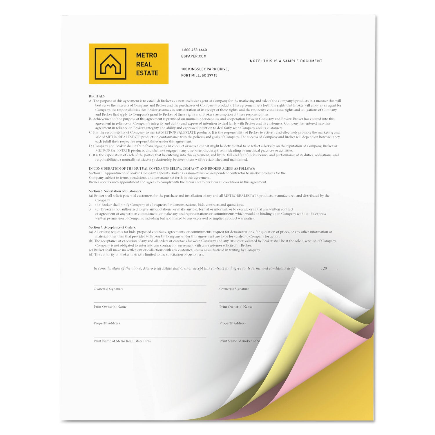 xerox™ Revolution Carbonless 4-Part Paper, 8.5 x 11, White/Canary/Pink/Goldenrod, 5,000/Carton