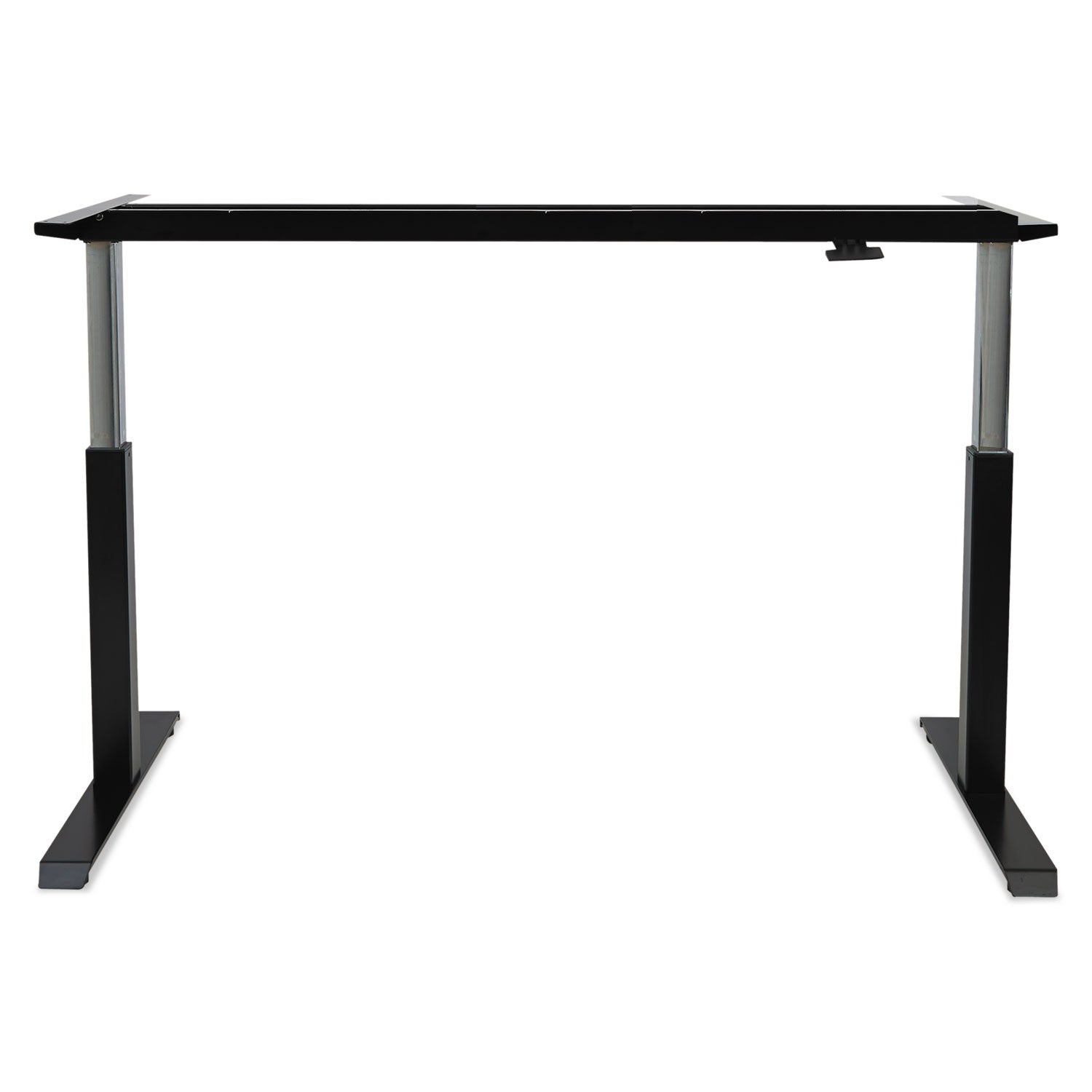 Alera® AdaptivErgo Sit-Stand Pneumatic Height-Adjustable Table Base, 59.06" x 28.35" x 26.18" to 39.57", Black