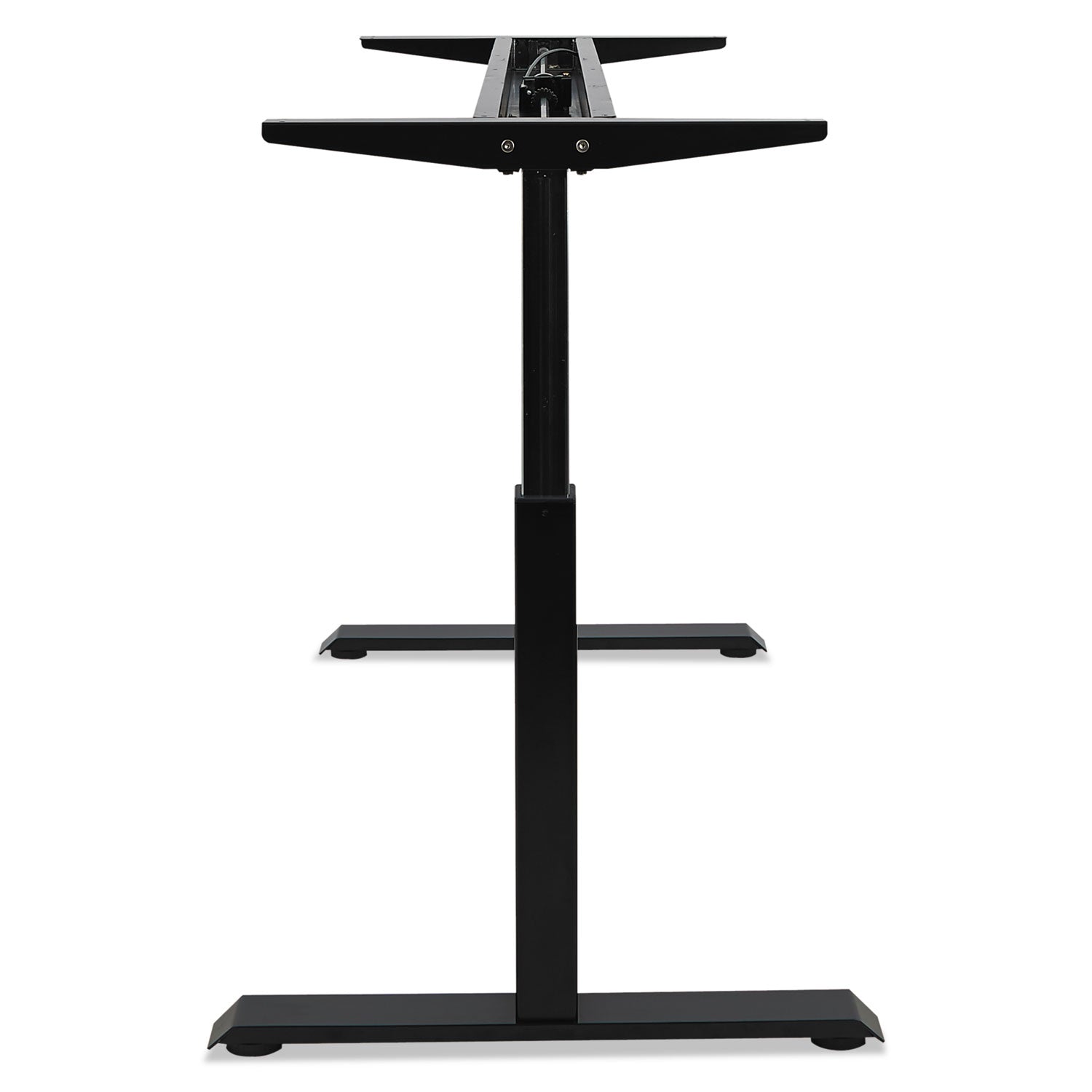 Alera® AdaptivErgo Sit-Stand Pneumatic Height-Adjustable Table Base, 59.06" x 28.35" x 26.18" to 39.57", Black