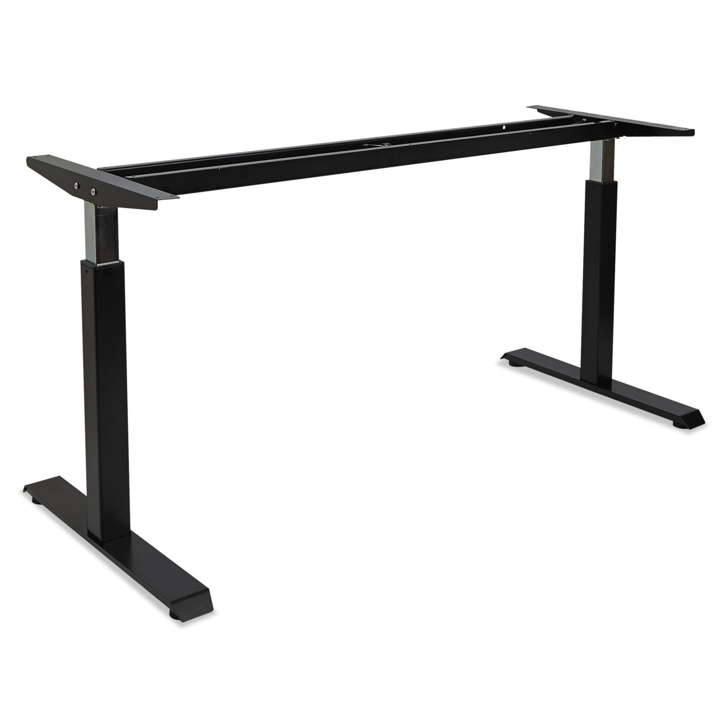 Alera® AdaptivErgo Sit-Stand Pneumatic Height-Adjustable Table Base, 59.06" x 28.35" x 26.18" to 39.57", Black