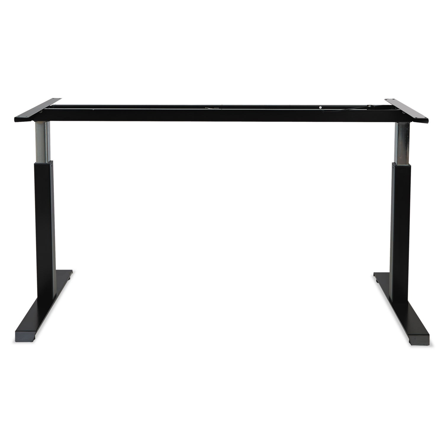 Alera® AdaptivErgo Sit-Stand Pneumatic Height-Adjustable Table Base, 59.06" x 28.35" x 26.18" to 39.57", Black