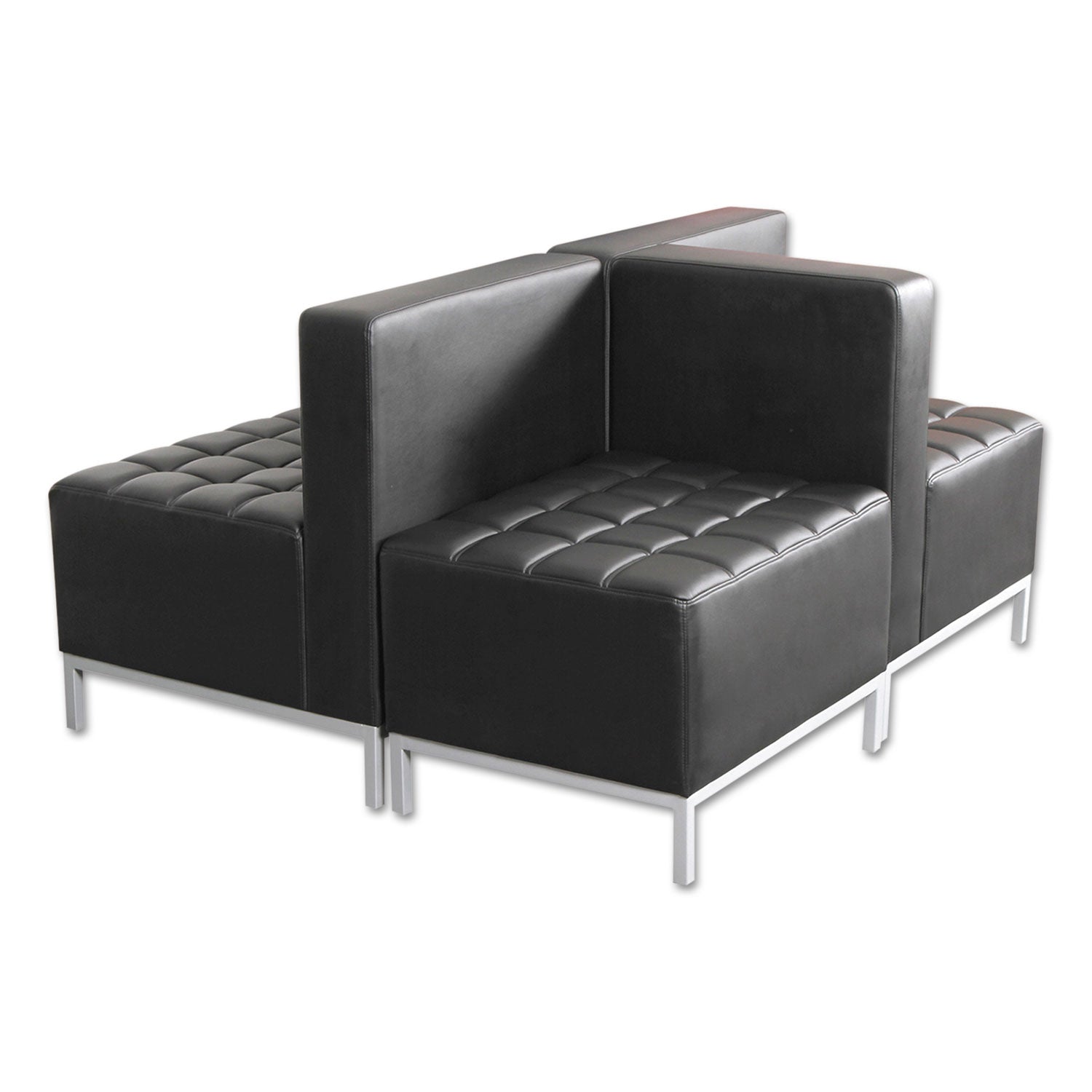 Alera® Alera QUB Series Ottoman, 26.38w x 21.5d x 17.5h, Black