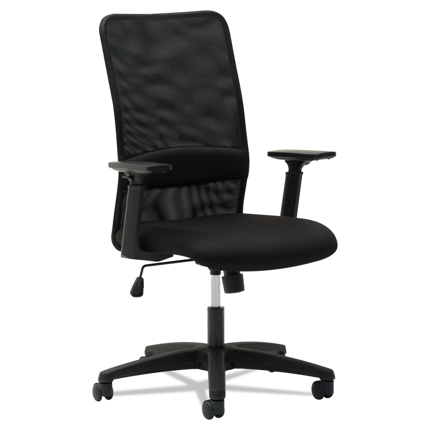 Mesh High-Back Chair, Supports Up to 225 lb, 16" to 20.5" Seat Height, Black