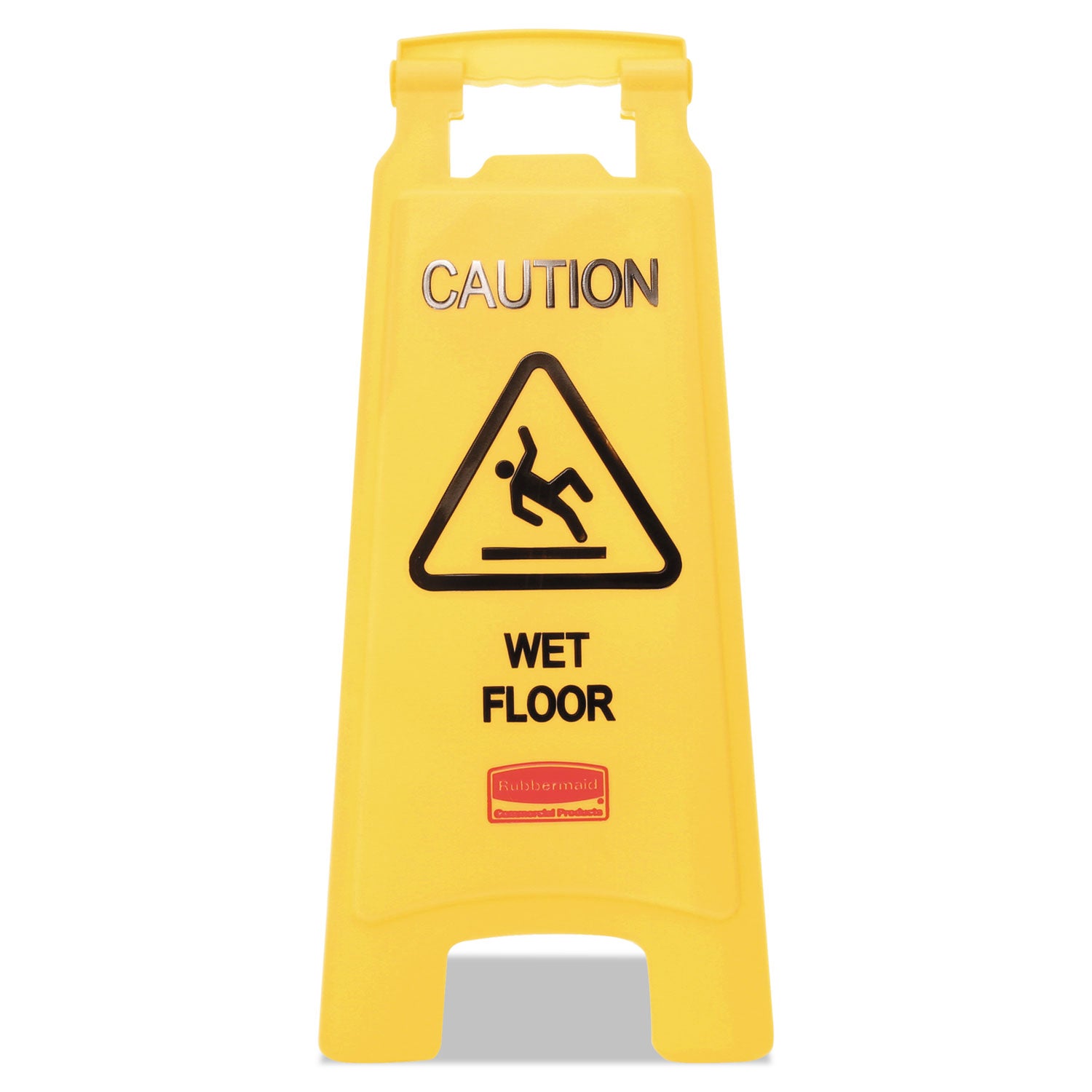 Caution Wet Floor Sign, 11 x 12 x 25, Bright Yellow, 6/Carton