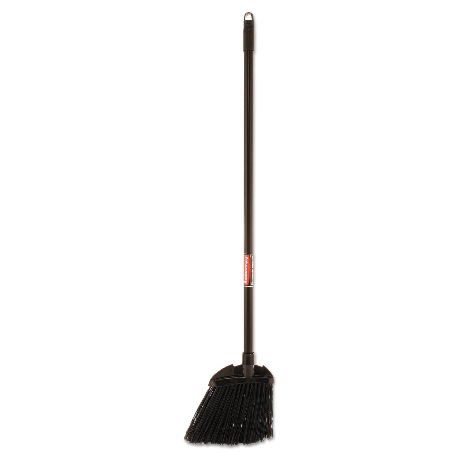 Rubbermaid® Commercial Angled Lobby Broom, Poly Bristles, 35" Handle, Black