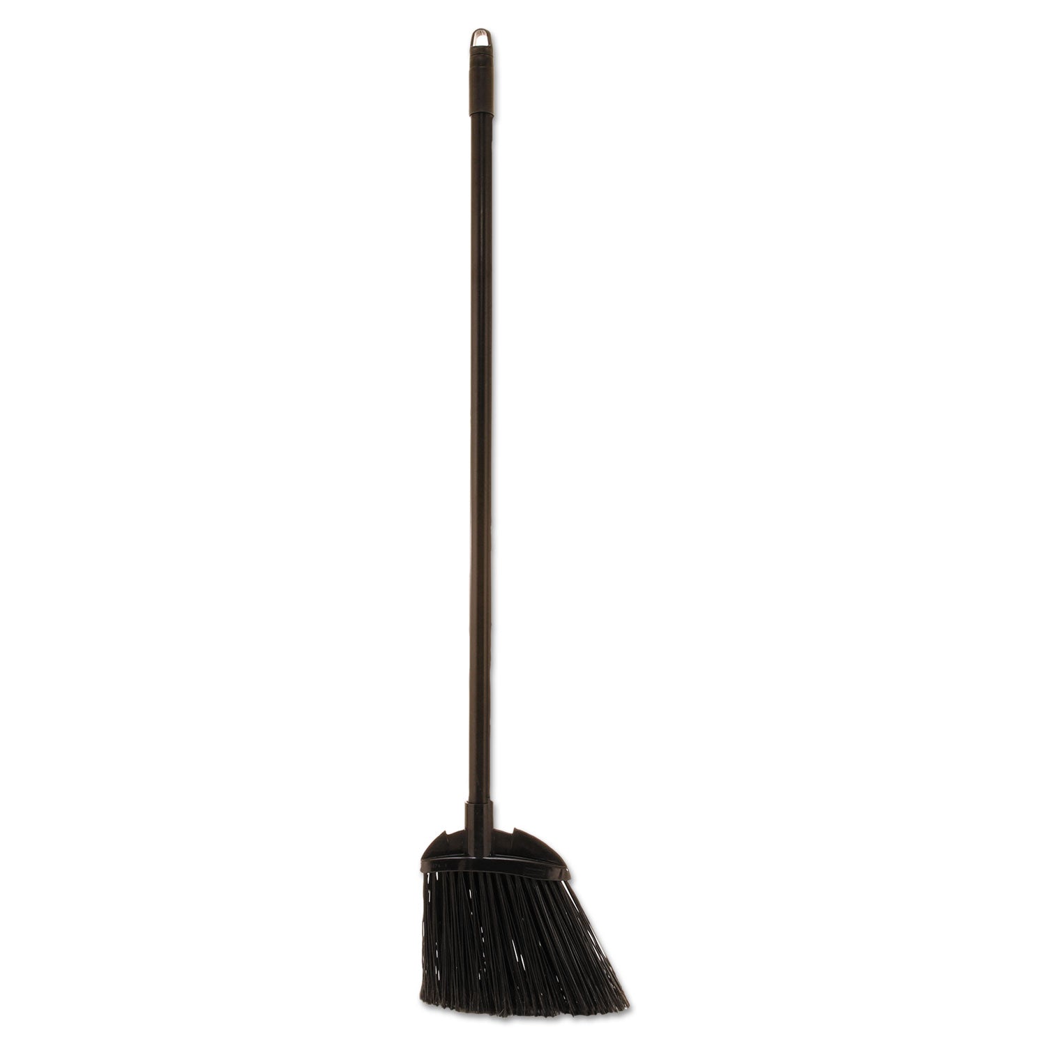 Rubbermaid® Commercial Angled Lobby Broom, Poly Bristles, 35" Handle, Black