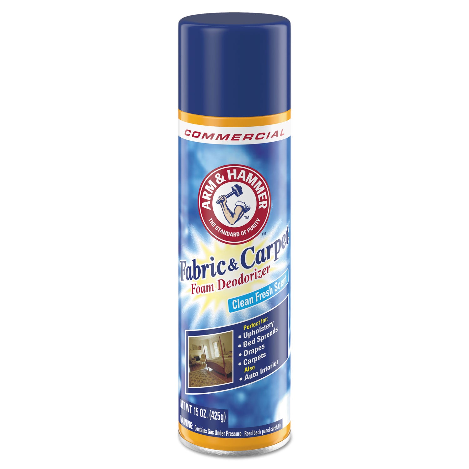 Fabric and Carpet Foam Deodorizer, Fresh Scent, 15 oz Aerosol Spray