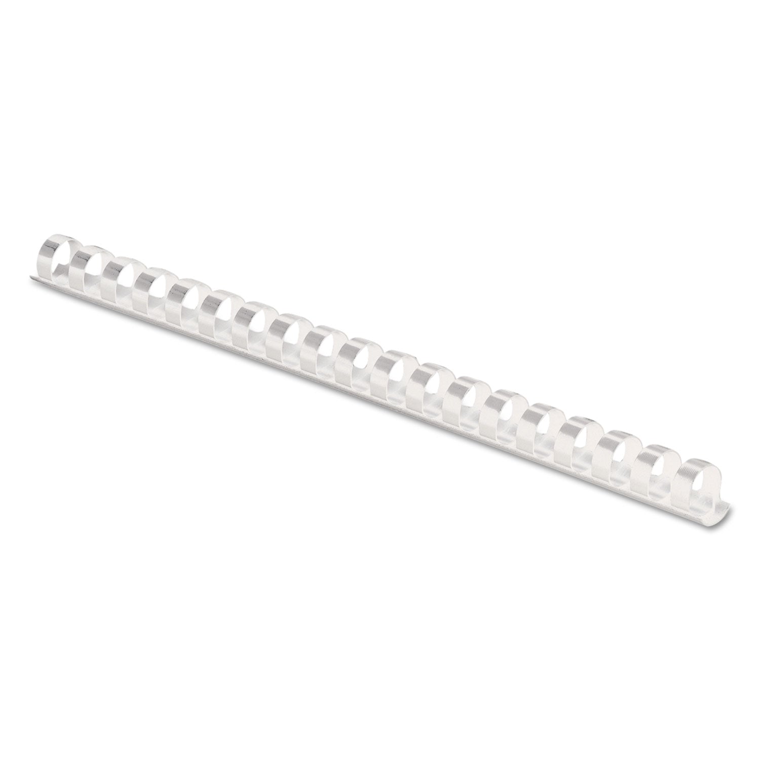 Plastic Comb Bindings, 3/8" Diameter, 55 Sheet Capacity, White, 100/Pack