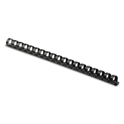 FELLOWES MFG. CO. Plastic Comb Bindings, 1/2" Diameter, 90 Sheet Capacity, Black, 100/Pack - Flipcost