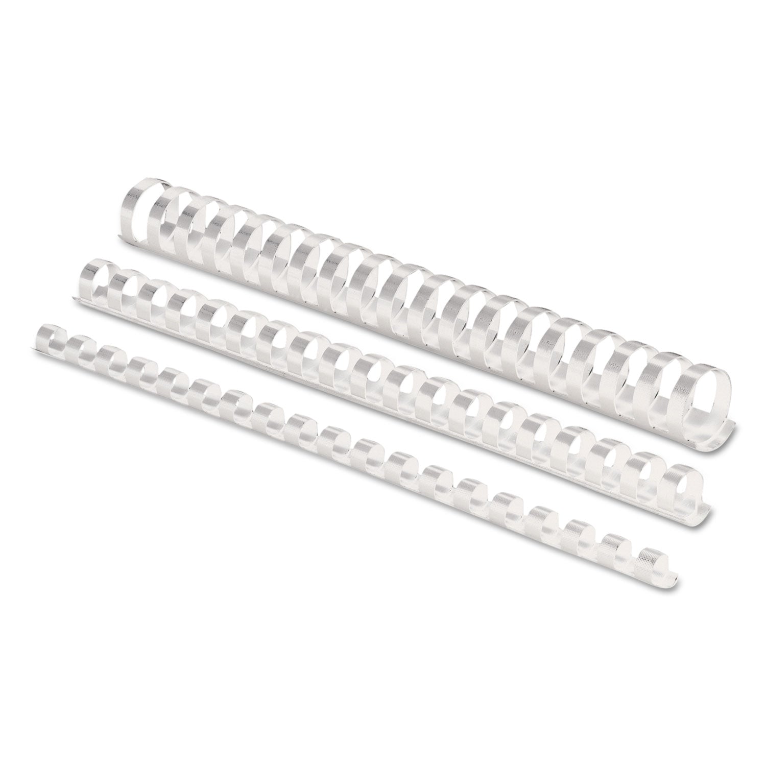 Fellowes® Plastic Comb Bindings, 1/2" Diameter, 90 Sheet Capacity, White, 100/Pack