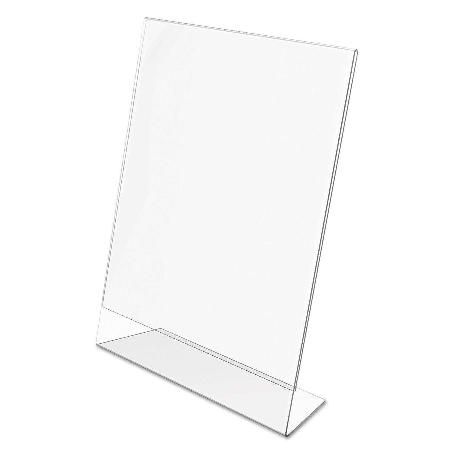 deflecto® Classic Image Slanted Sign Holder, Portrait, 8.5 x 11 Insert, Clear