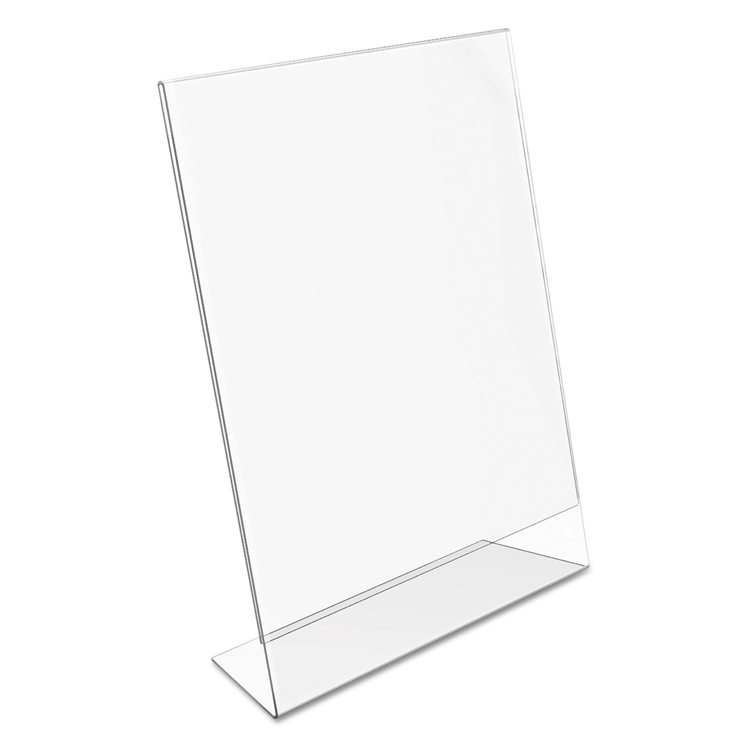 deflecto® Classic Image Slanted Sign Holder, Portrait, 8.5 x 11 Insert, Clear