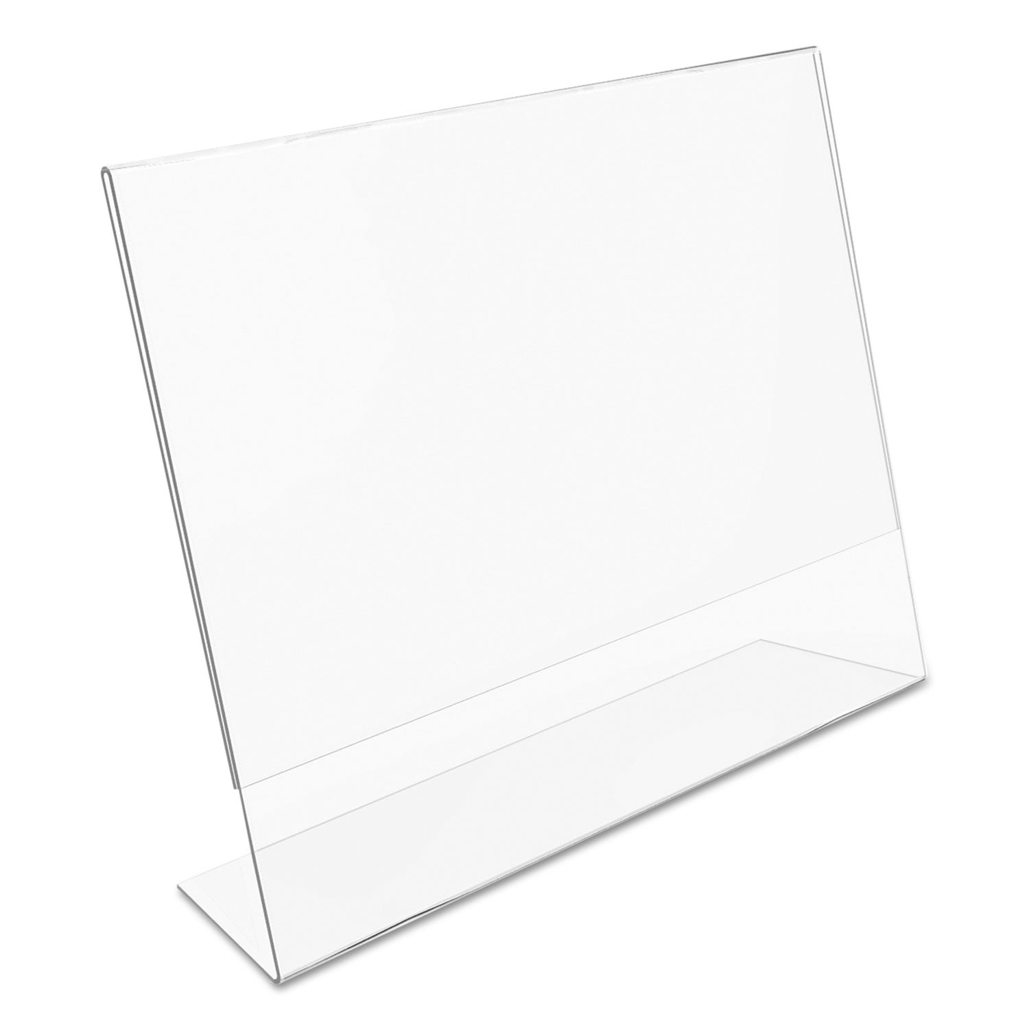 deflecto® Classic Image Slanted Sign Holder, Landscaped, 11 x 8.5 Insert, Clear