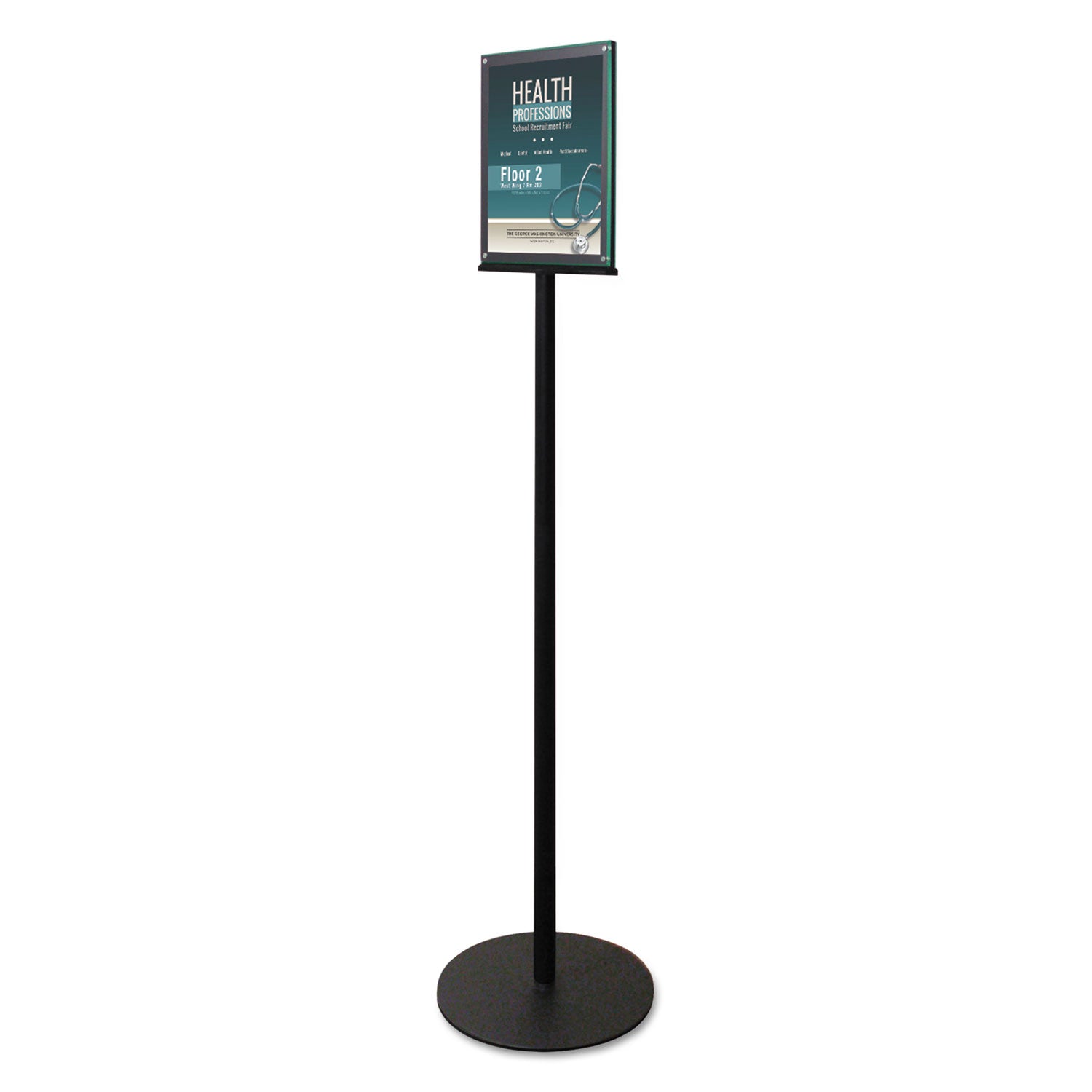 Double-Sided Magnetic Sign Display, 8.5 x 11 Insert, 56