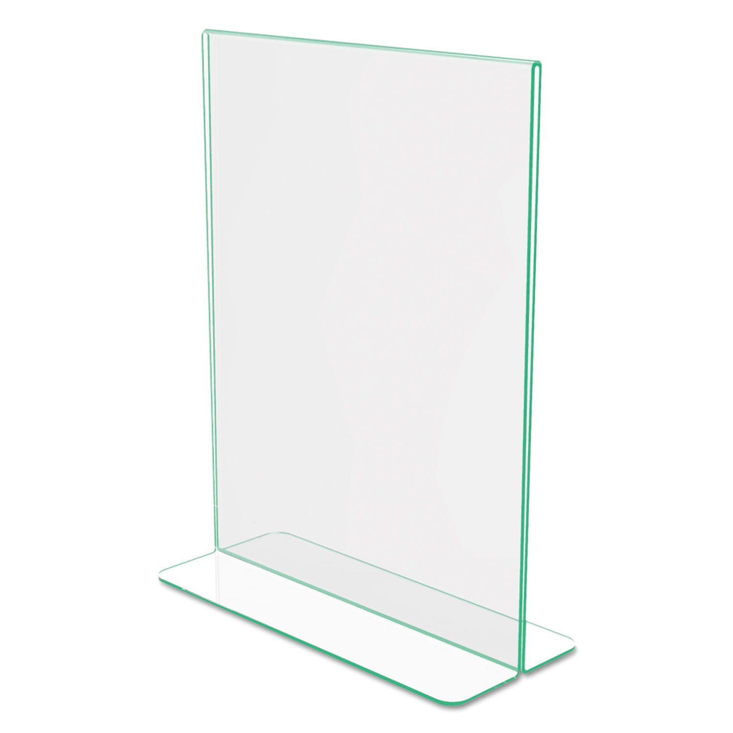 deflecto® Superior Image Premium Green Edge Sign Holders, 8.5 x 11 Insert, Clear/Green