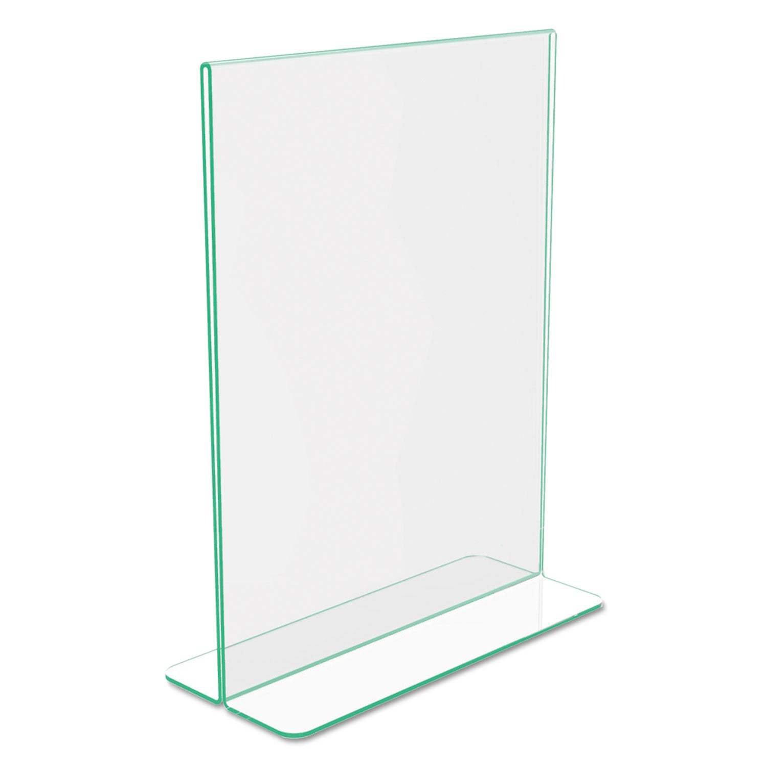 deflecto® Superior Image Premium Green Edge Sign Holders, 8.5 x 11 Insert, Clear/Green