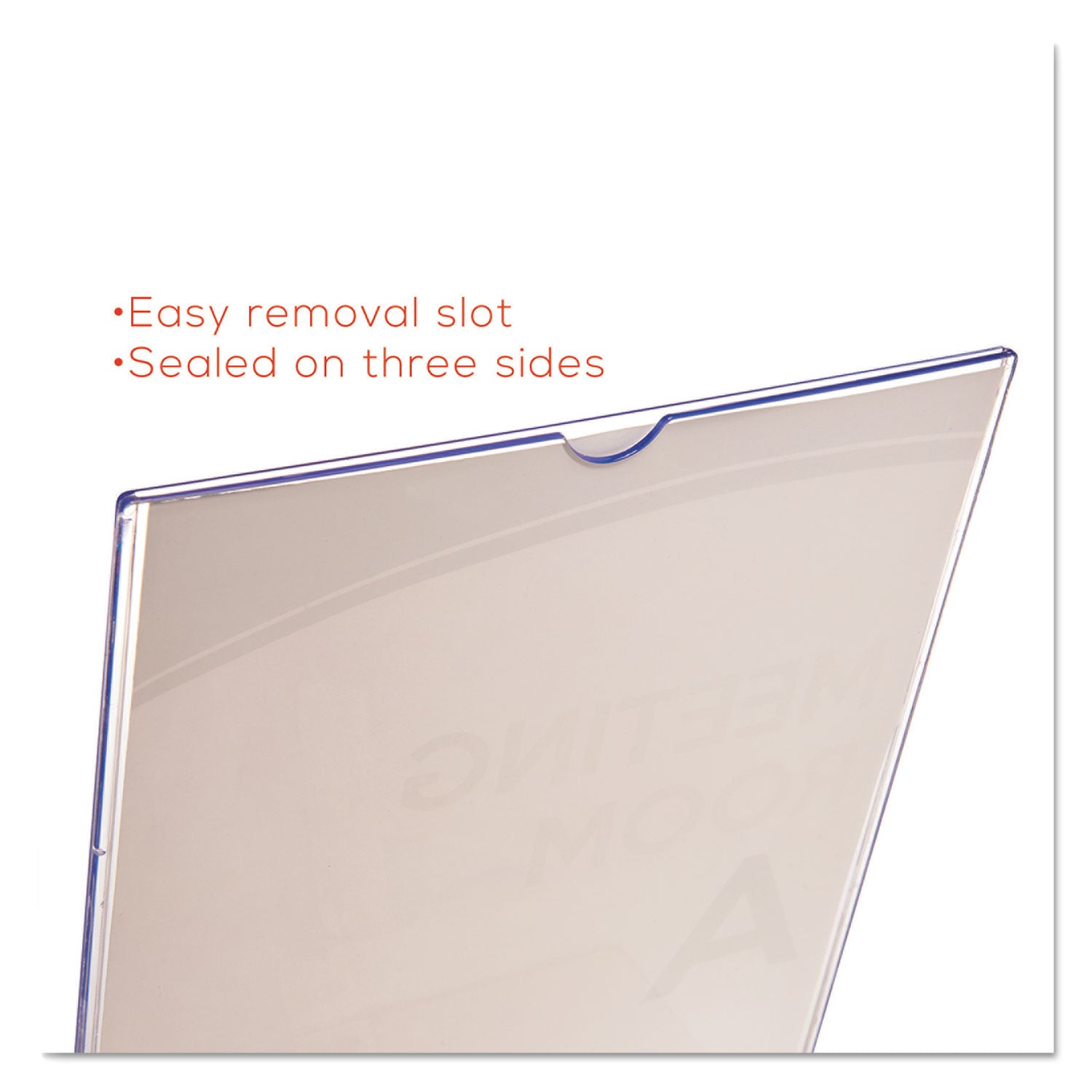 deflecto® Superior Image Double Sided Sign Holder, 8.5 x 11 Insert, Clear