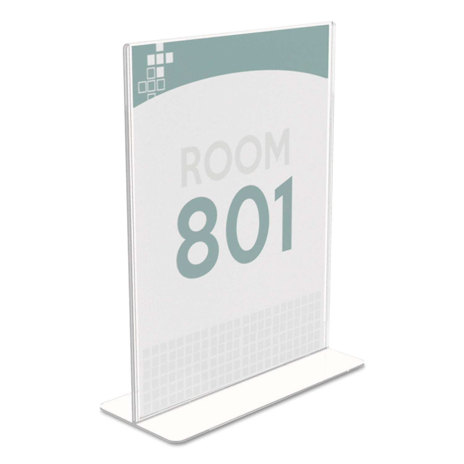 deflecto® Superior Image Double Sided Sign Holder, 8.5 x 11 Insert, Clear