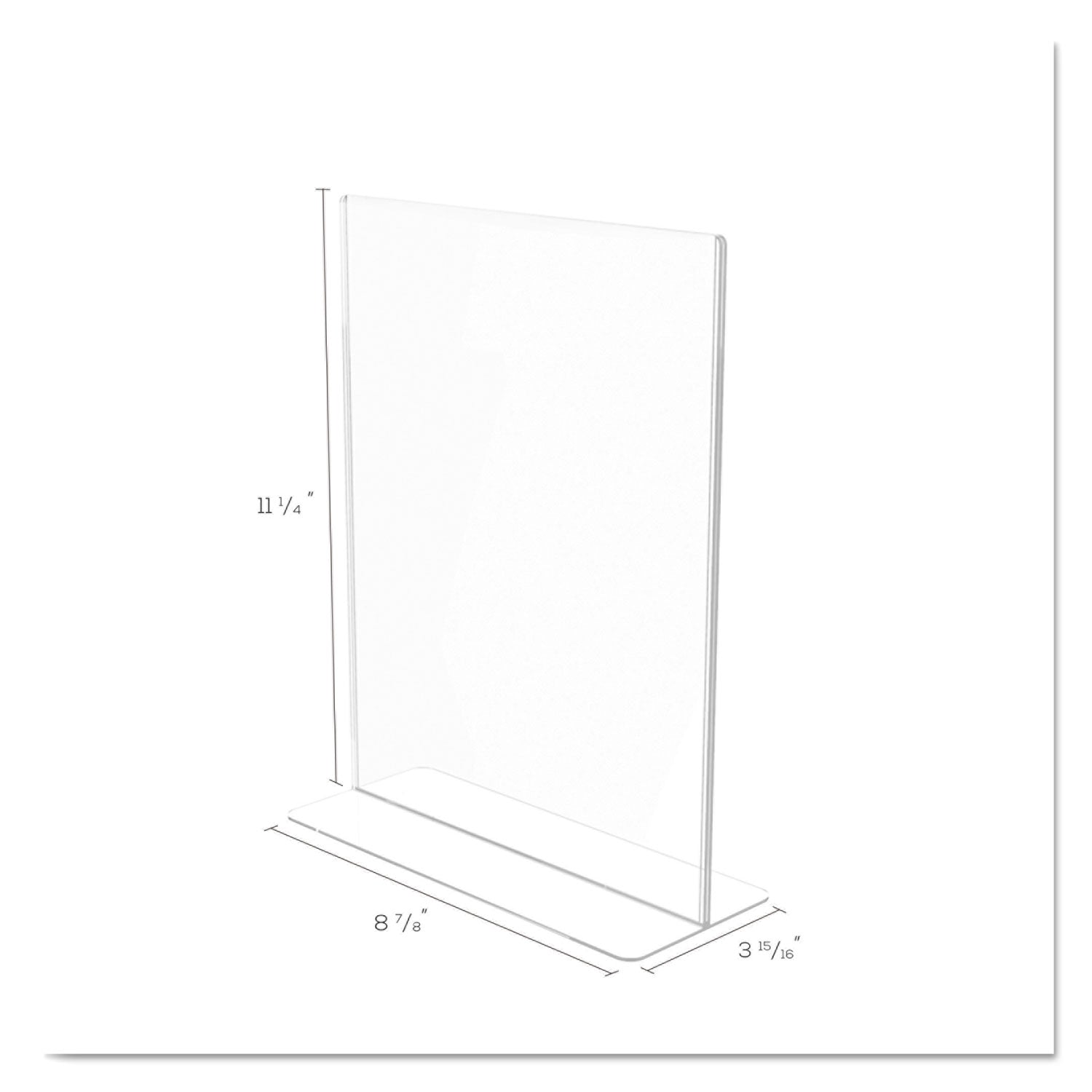 deflecto® Superior Image Double Sided Sign Holder, 8.5 x 11 Insert, Clear