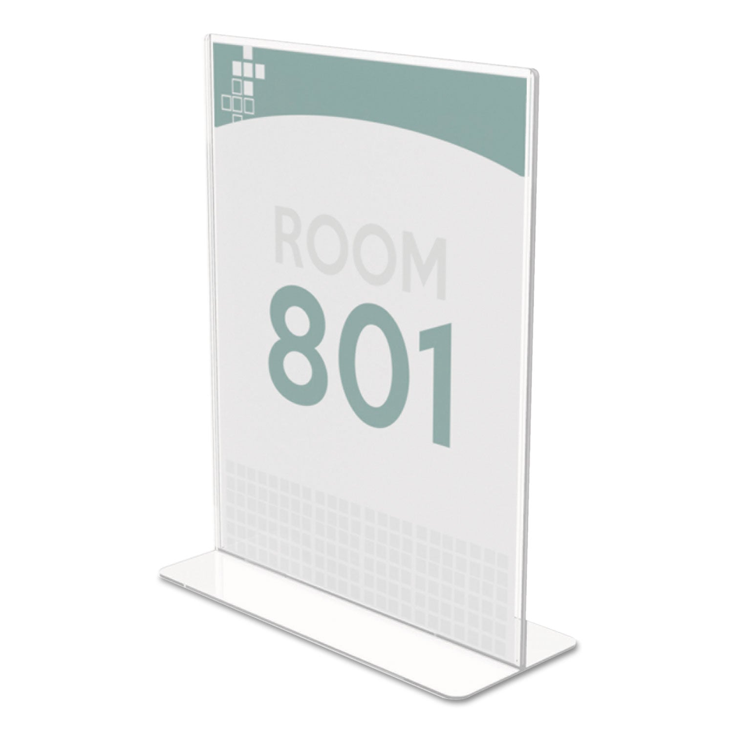 deflecto® Superior Image Double Sided Sign Holder, 8.5 x 11 Insert, Clear