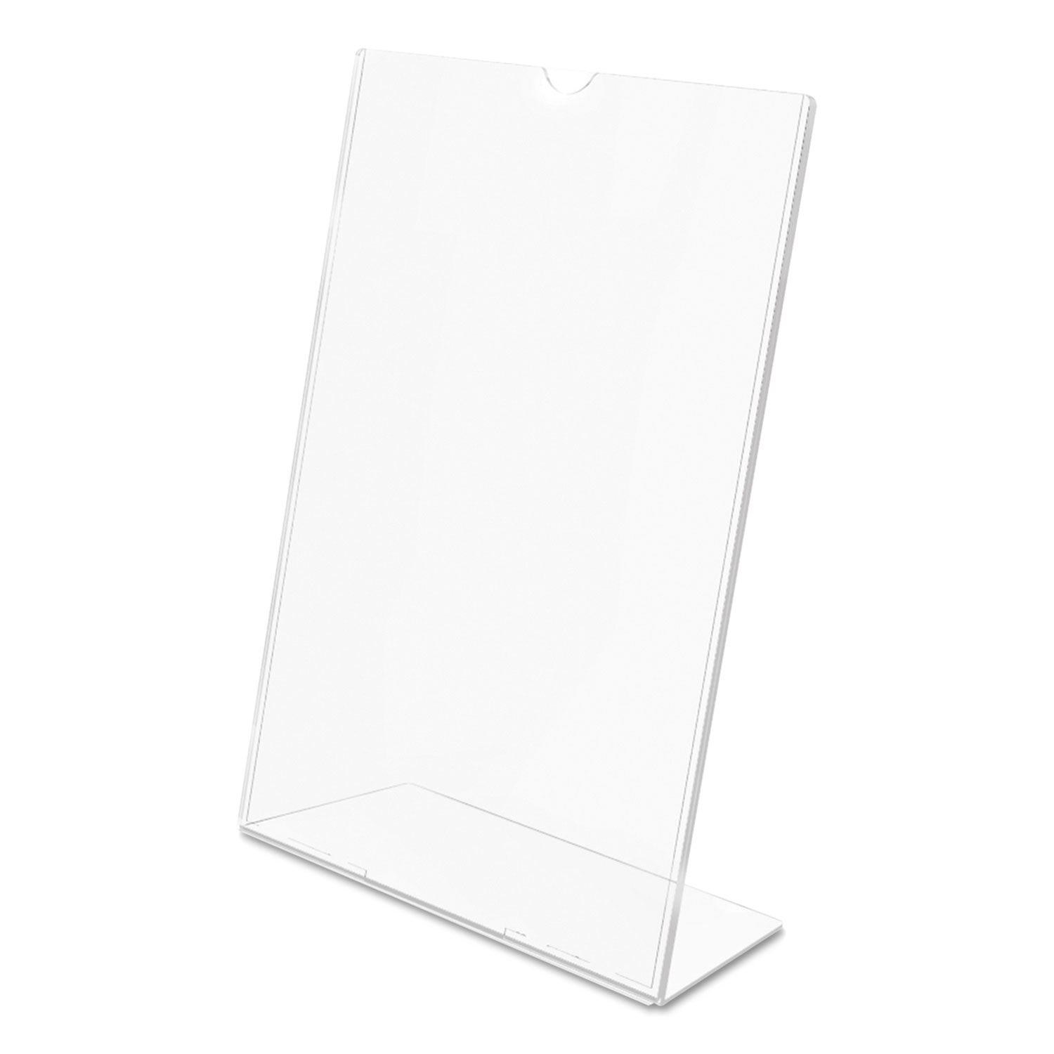 deflecto® Superior Image Slanted Sign Holder, Portrait, 8.5 x 11 Insert, Clear