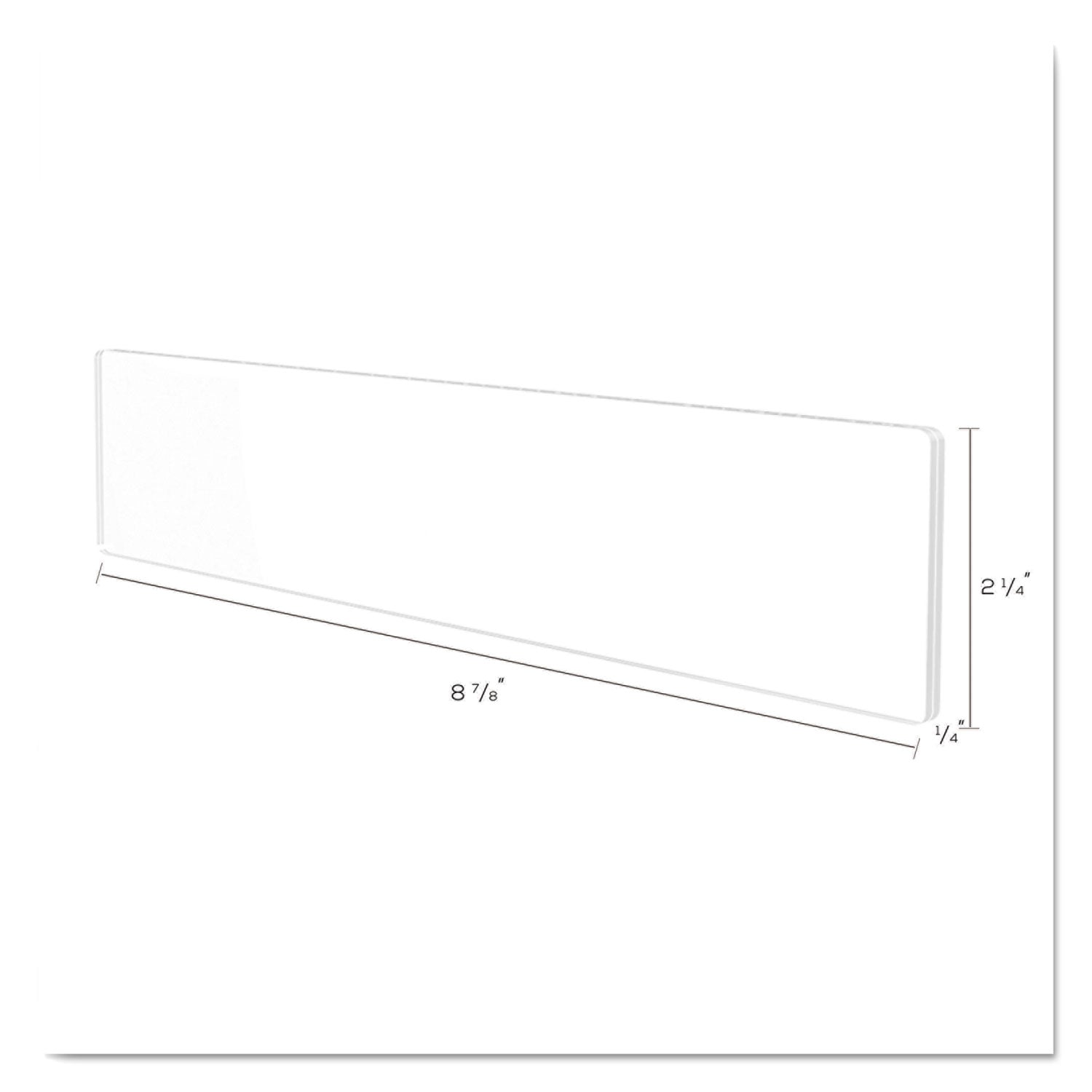 deflecto® Superior Image Cubicle Nameplate Sign Holder, 8.5 x 2 Insert, Clear