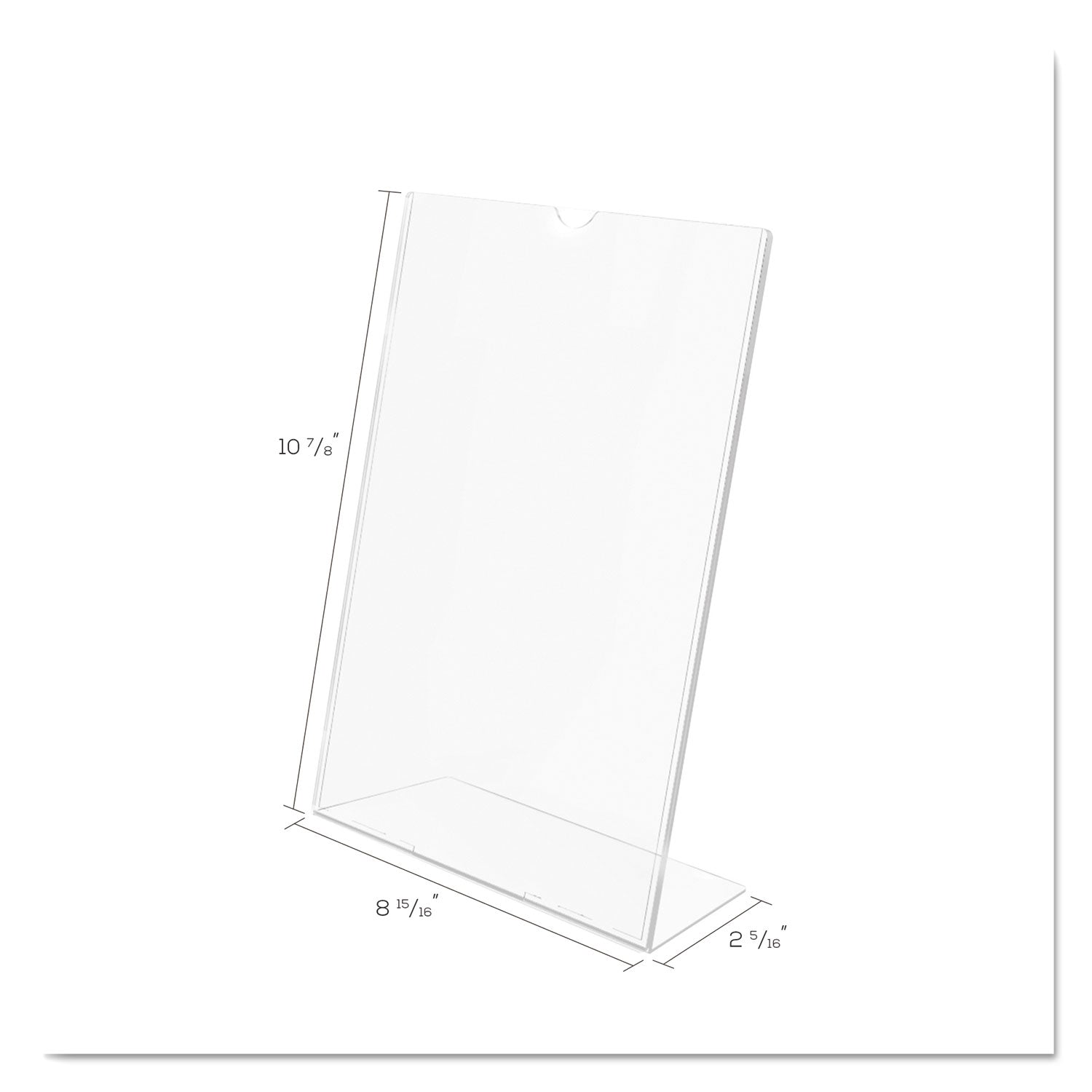 deflecto® Superior Image Slanted Sign Holder, Portrait, 8.5 x 11 Insert, Clear