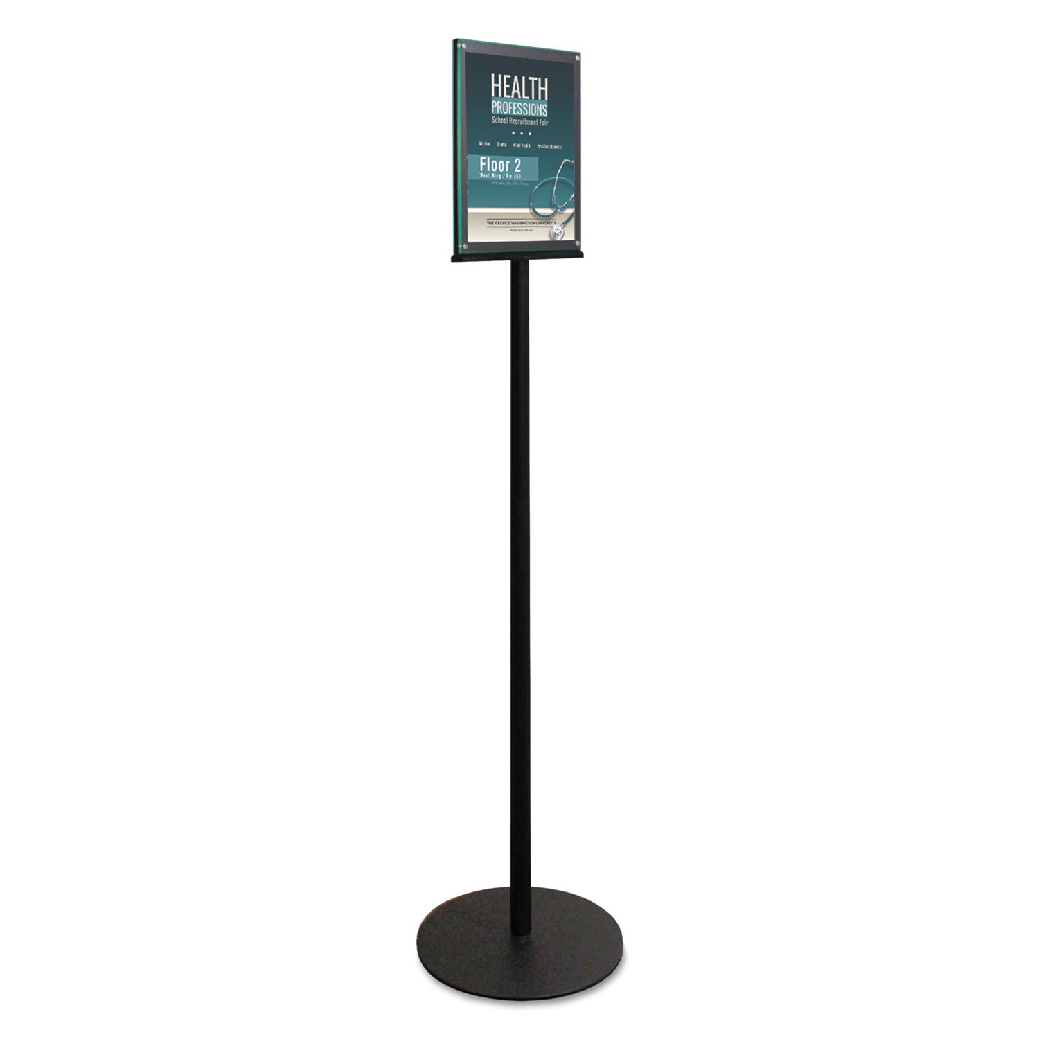 deflecto® Double-Sided Magnetic Sign Display, 8.5 x 11 Insert, 56