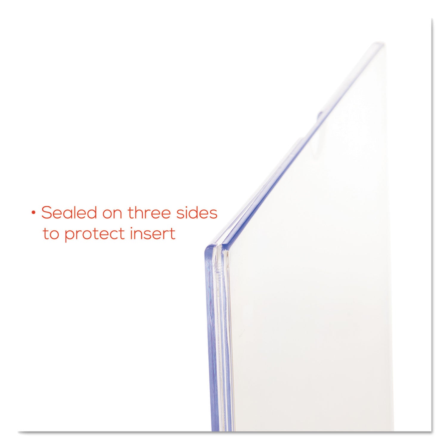 deflecto® Superior Image Cubicle Sign Holder, 8.5 x 11 Insert, Clear