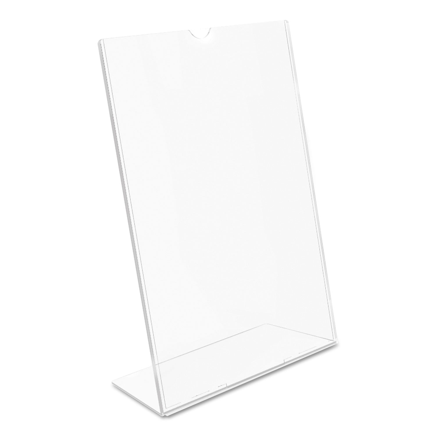 deflecto® Superior Image Slanted Sign Holder, Portrait, 8.5 x 11 Insert, Clear