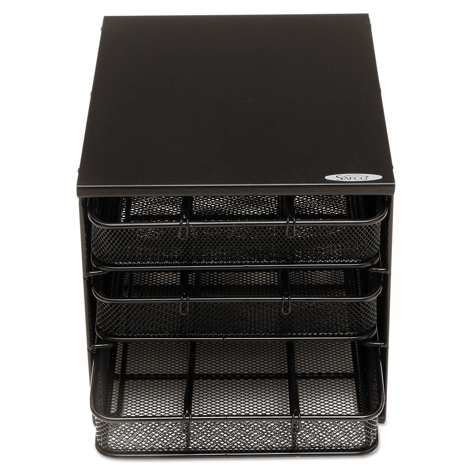 Safco® 3 Drawer Hospitality Organizer, 7 Compartments, 11.5 x 8.25 x 8.25, Black