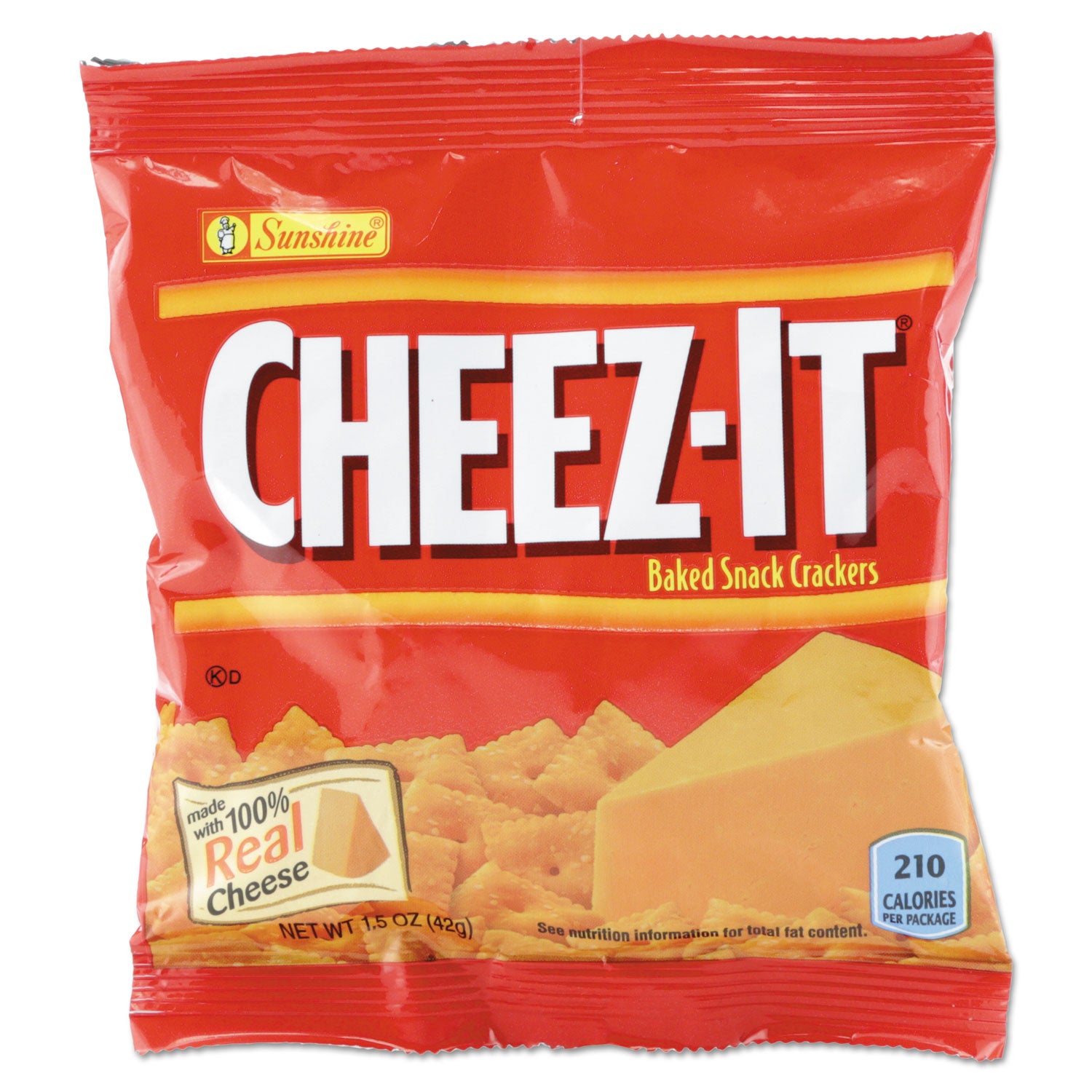 Sunshine® Cheez-it Crackers, Original, 1.5 oz Pack, 45 Packs/Carton