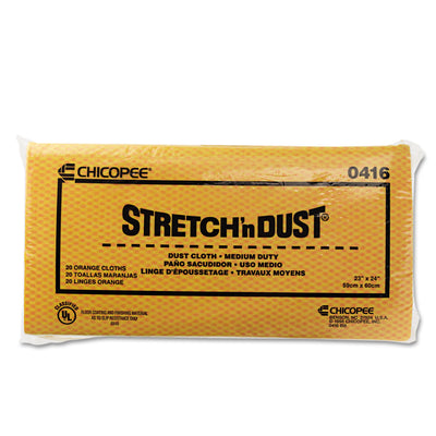 Stretch 'n Dust Cloths, 23.25 x 24, Orange/Yellow, 20/Bag, 5 Bags/Carton Flipcost Flipcost
