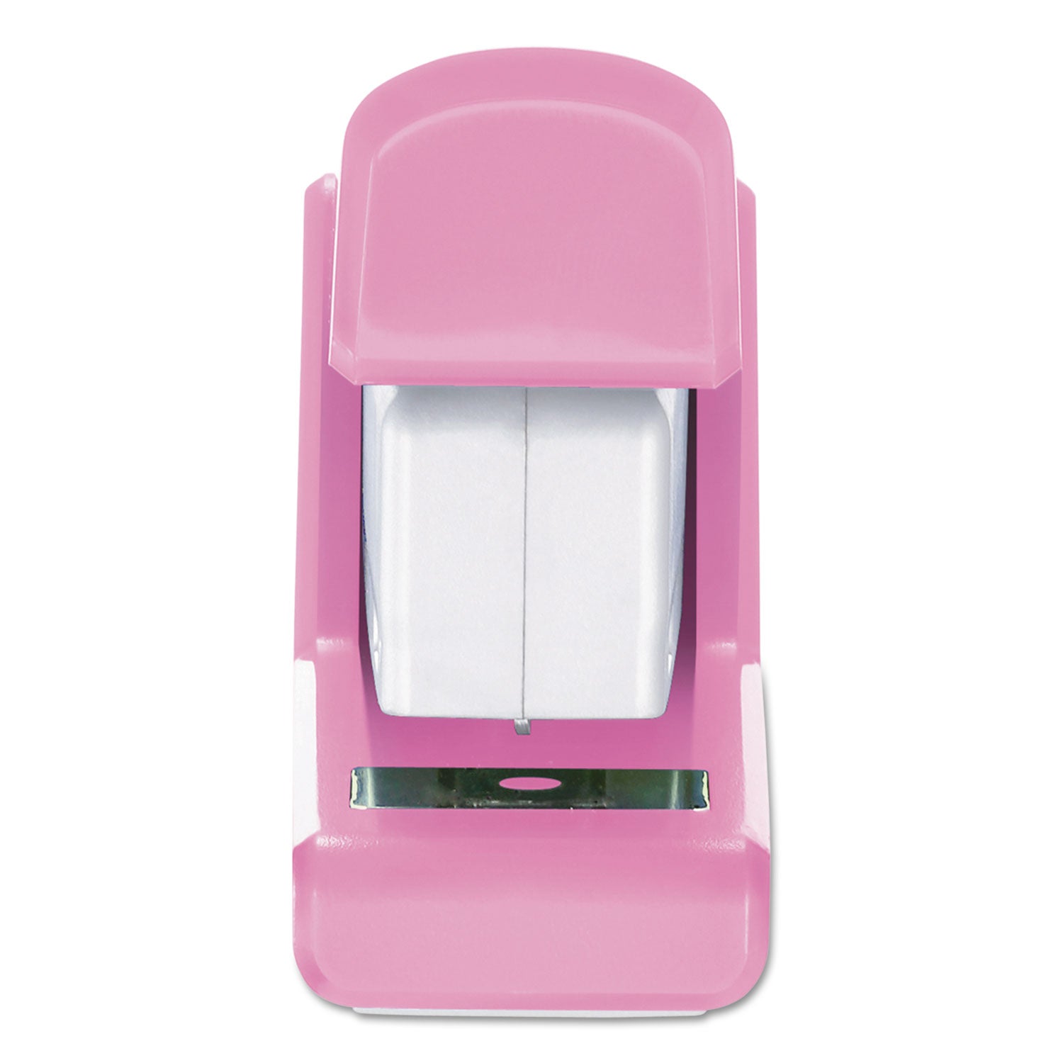 Bostitch® InCourage Spring-Powered Compact Stapler with Antimicrobial Protection, 20-Sheet Capacity, Pink/Gray