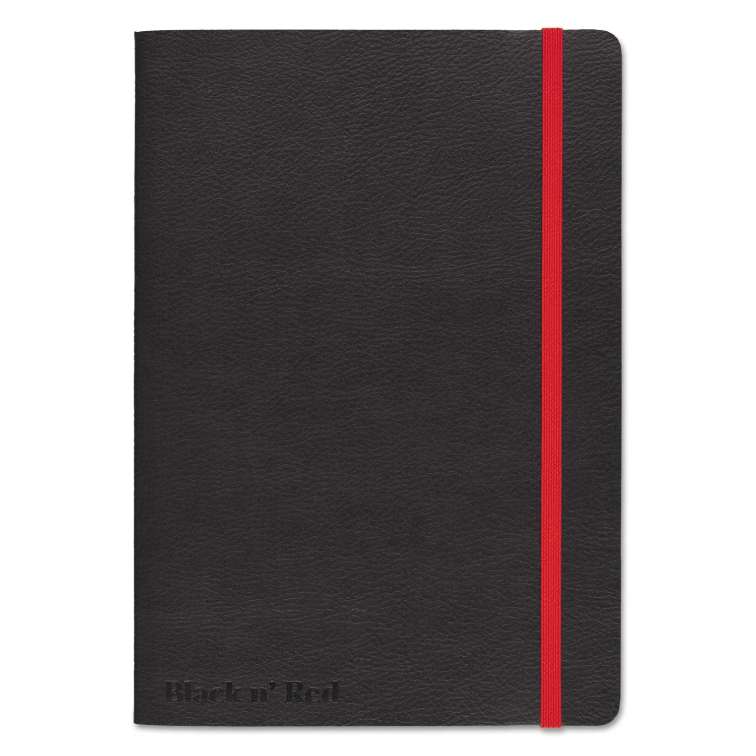 Black n' Red™ Flexible Cover Casebound Notebooks, SCRIBZEE Compatible, 1-Subject, Wide/Legal Rule, Black Cover, (71) 8.25 x 5.75 Sheets