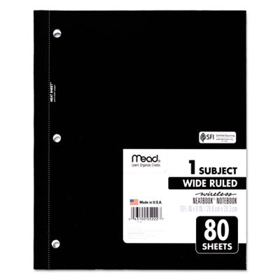 MEAD PRODUCTS Wireless Neatbook Notebook, 1-Subject, Wide/Legal Rule, Randomly Assorted Cover Color, (80) 10.5 x 8 Sheets - Flipcost