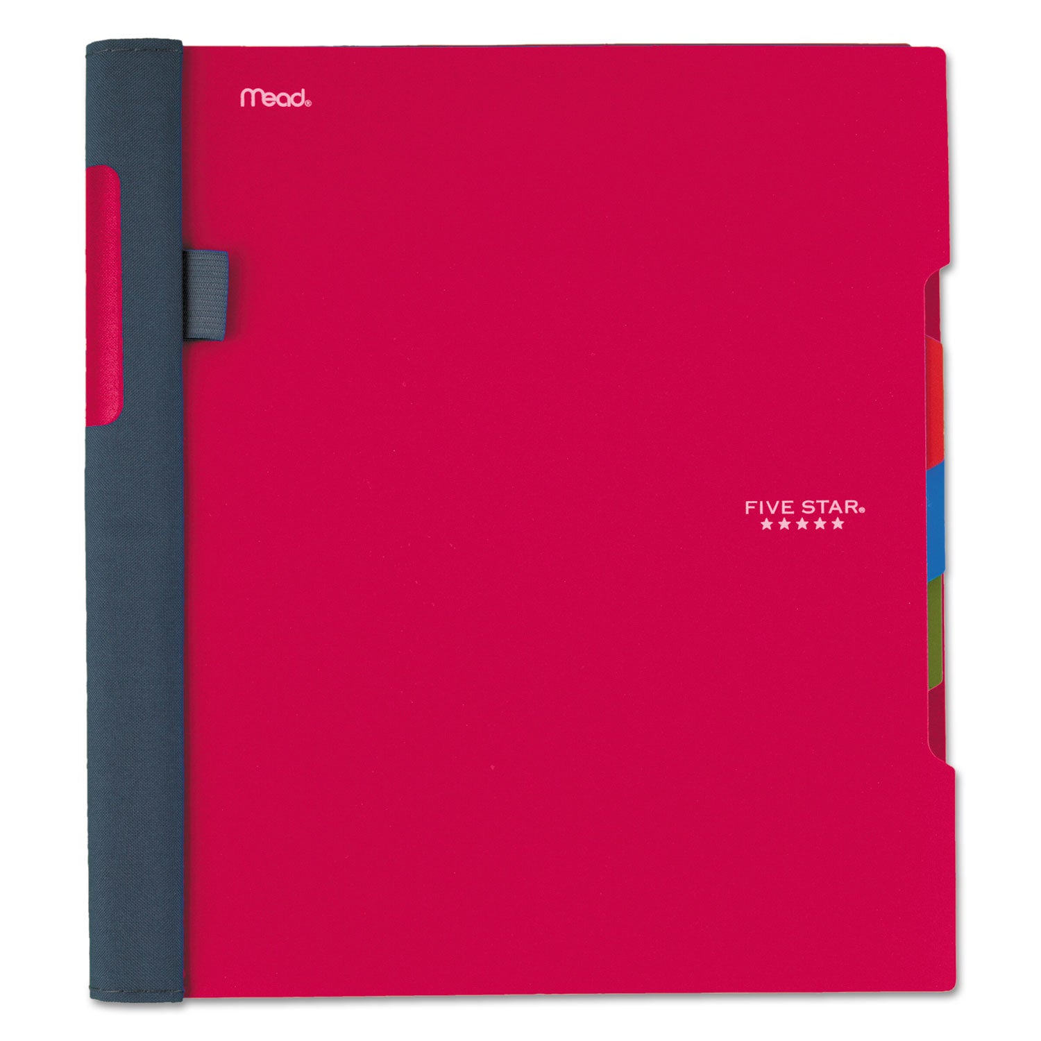 Five Star® Advance Wirebound Notebook, Six Pockets, 3-Subject, Medium/College Rule, Randomly Assorted Cover Color, (150) 11 x 8.5 Sheets